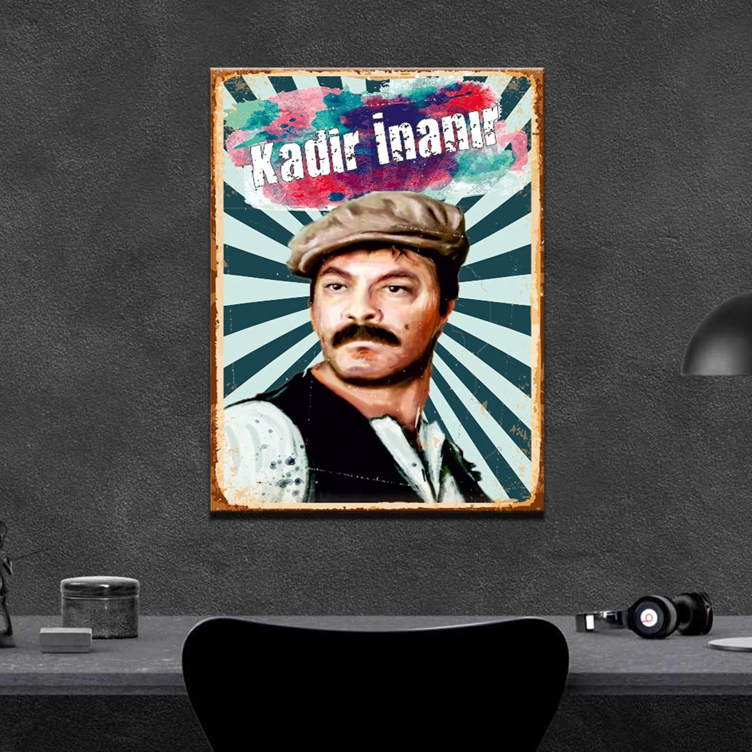 Kadir İnanır Ahşap Poster