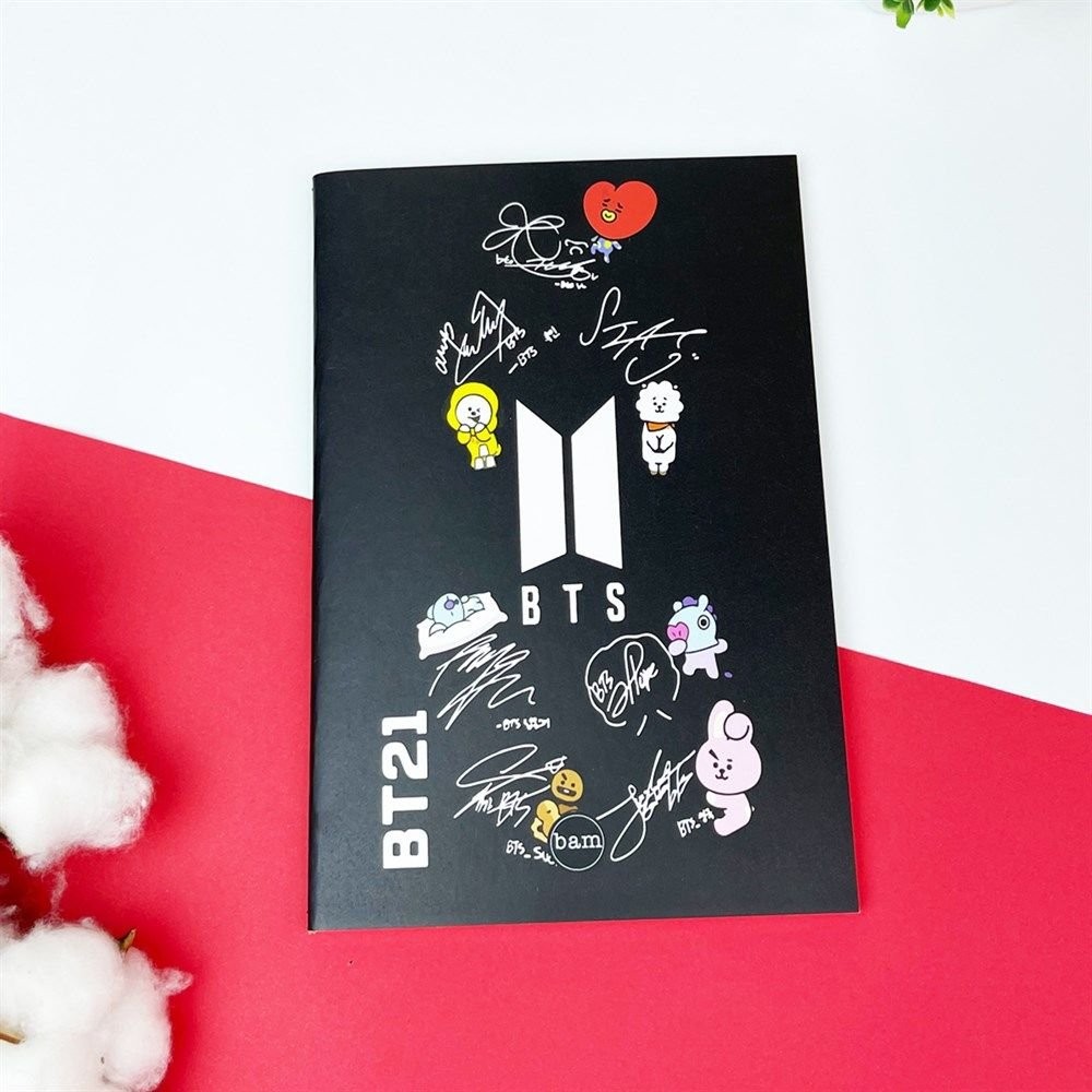 A5 Defter- BT21 Siyah