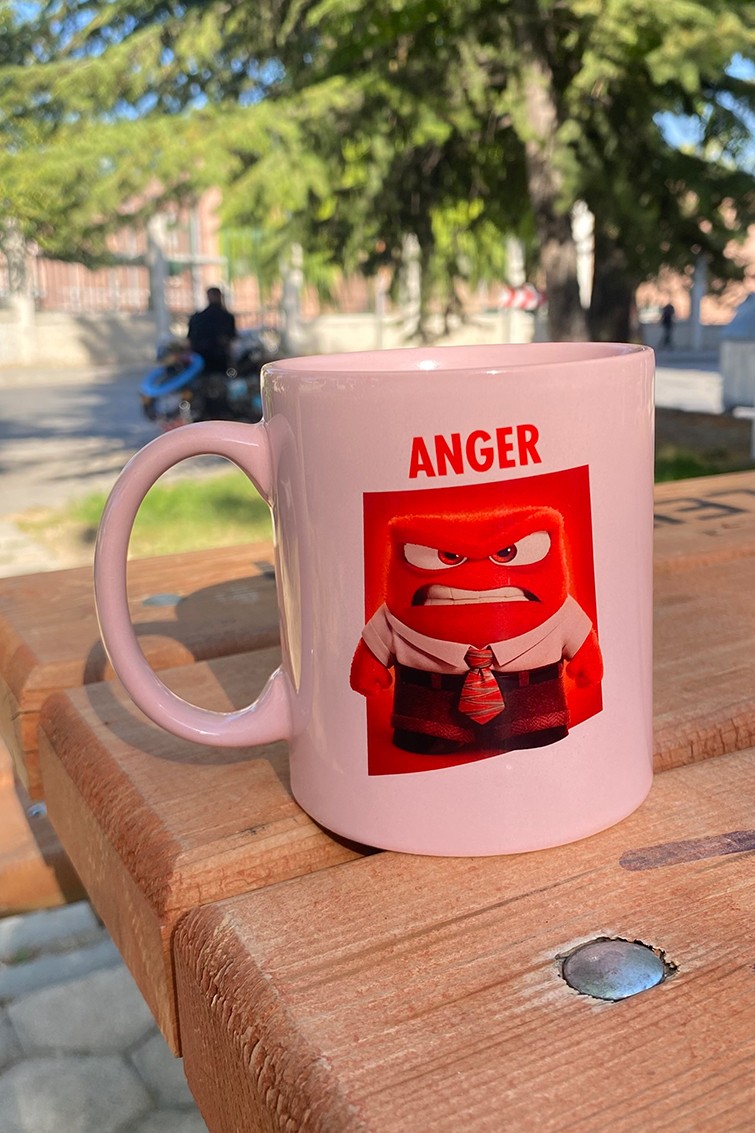 Kupa Bardak Pembe - Inside Out ANGER Ters Yüz 