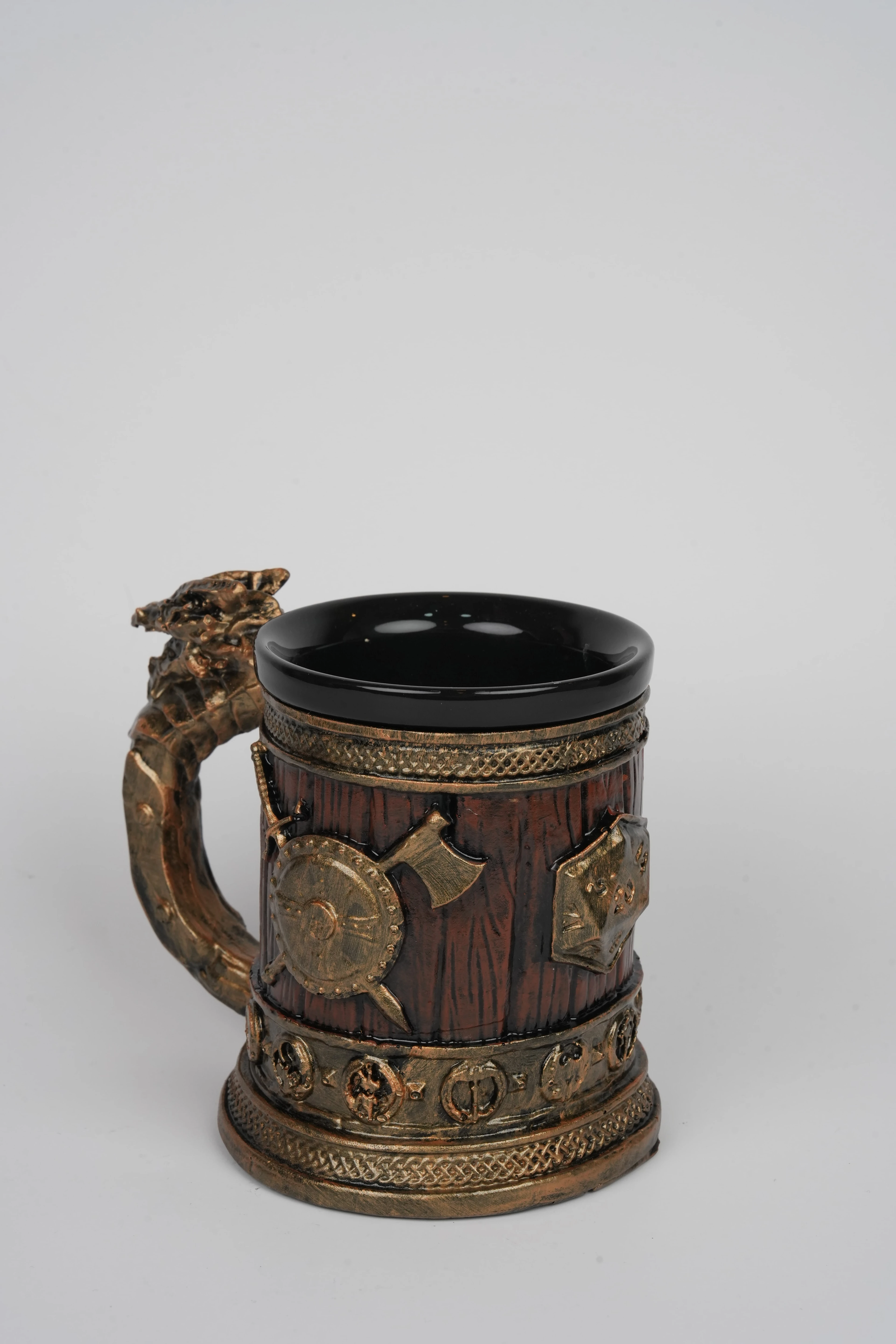 3D Tasarım Kupa - Altın Fıçı Ejder Kupa