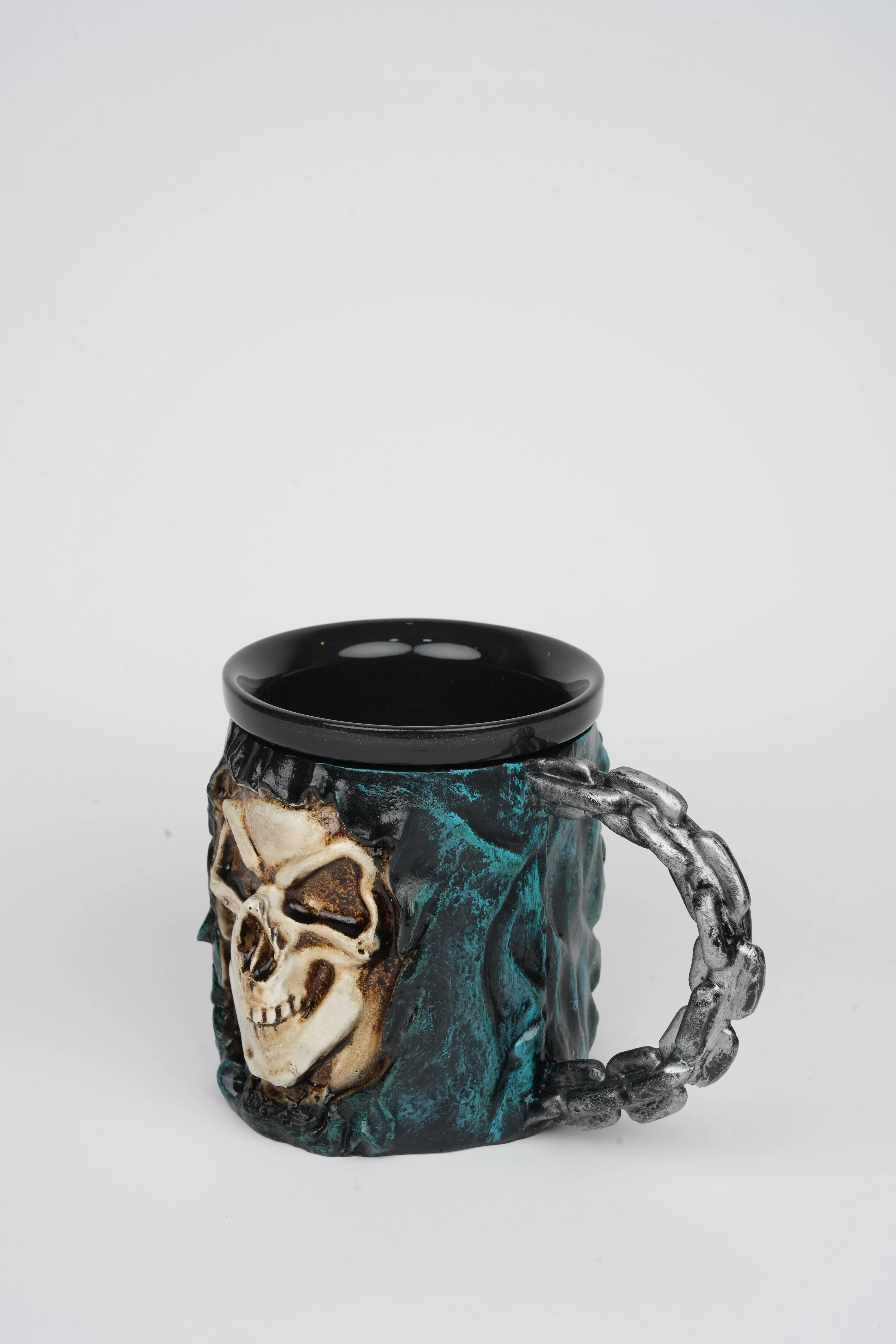 3D Kabartmalı Tasarım Kupa - Azrail Temalı Kupa