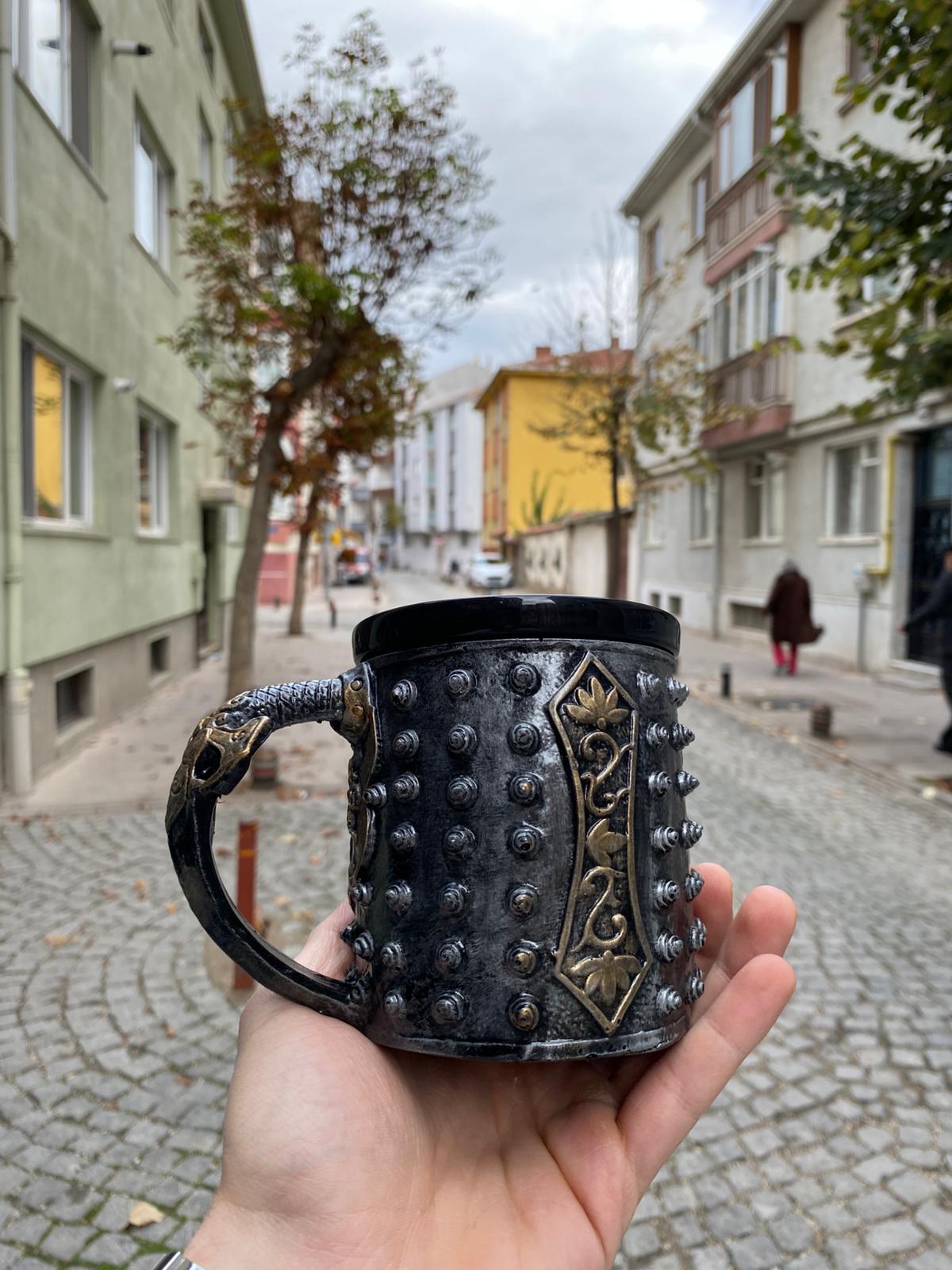 3D Tasarım Kupa - Kral İskelet Kupa