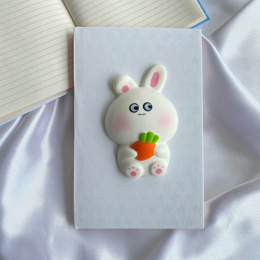 Squishy Defter - Beyaz Tavşan