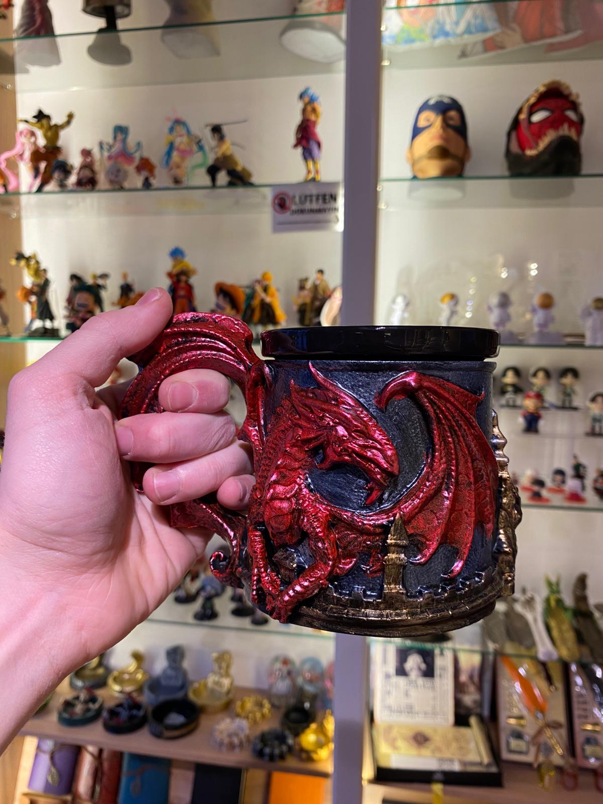 3D Tasarım Kupa - Ejderha Temalı Kupa