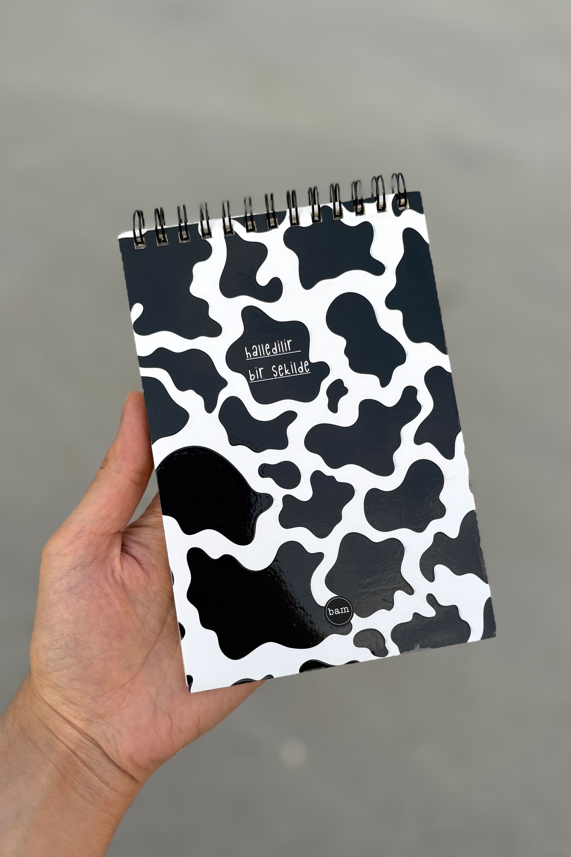 Spiralli Defter - Benek Desen Halledilir 