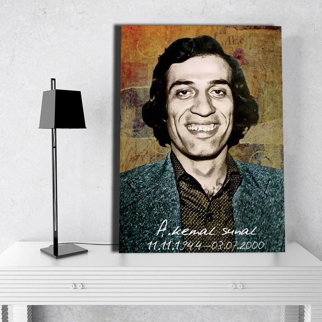 Kemal Sunal Ahşap Poster