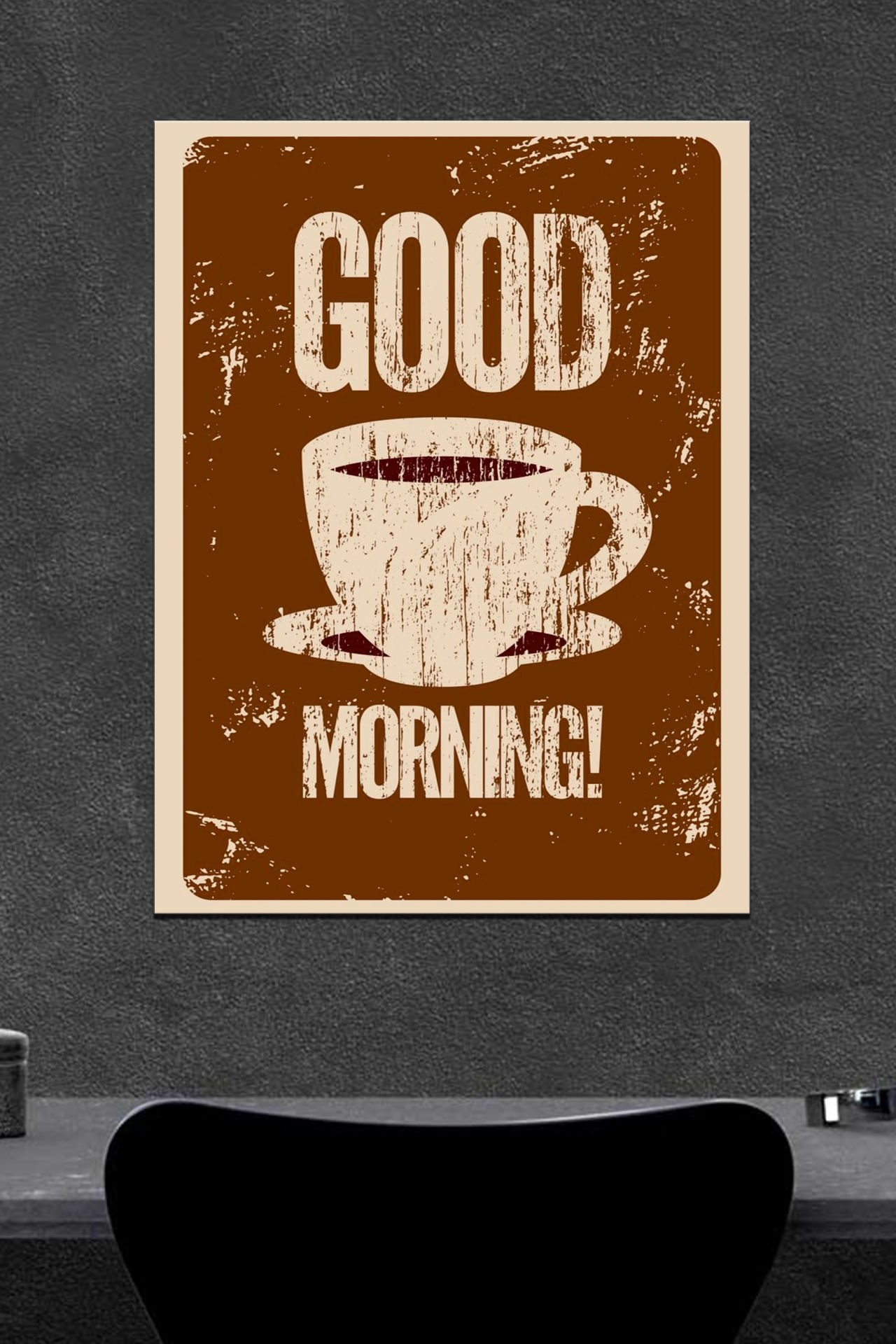 Coffe Good Morning Ahşap Poster