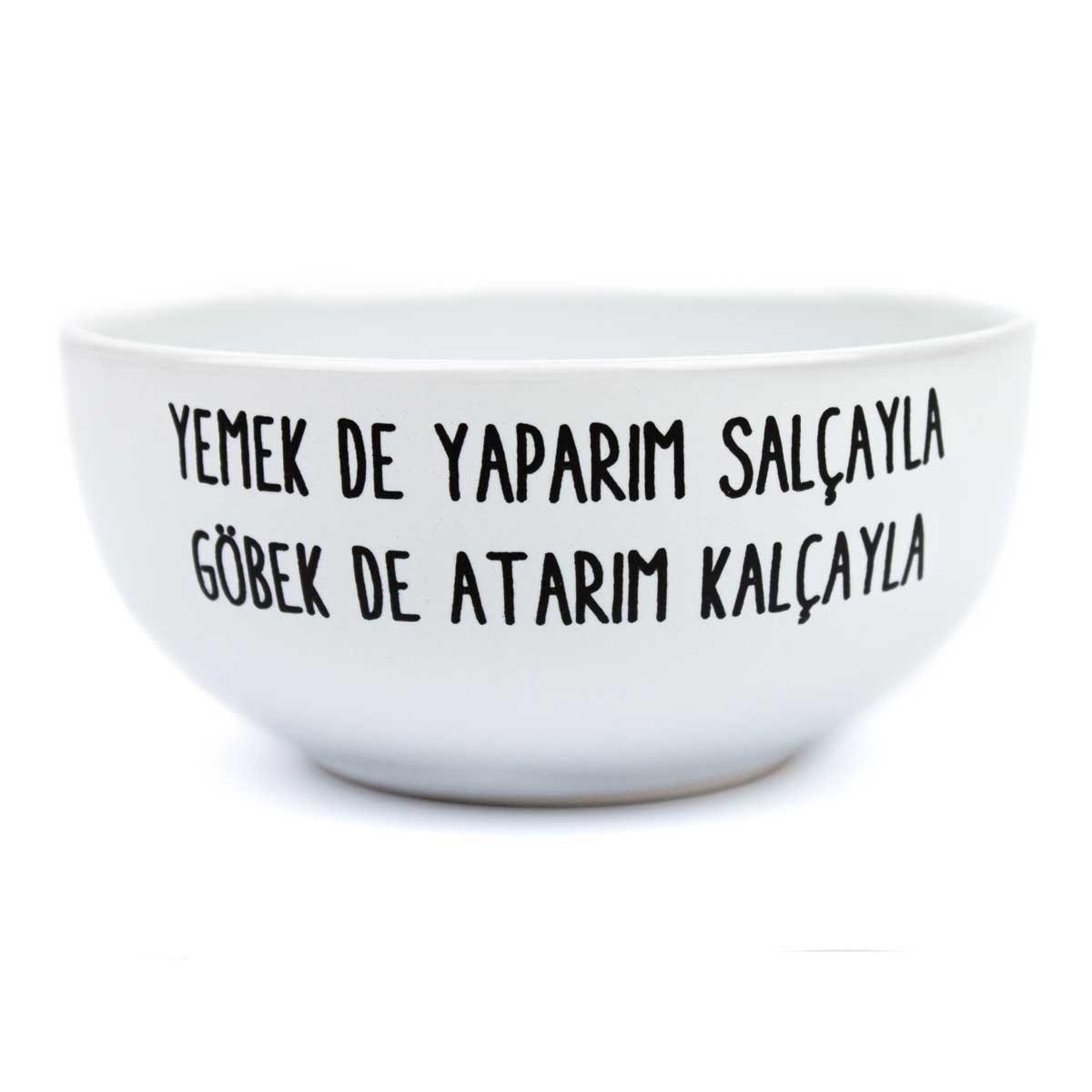 Seramik Kase Beyaz - Yemek de Yaparım Salçayla