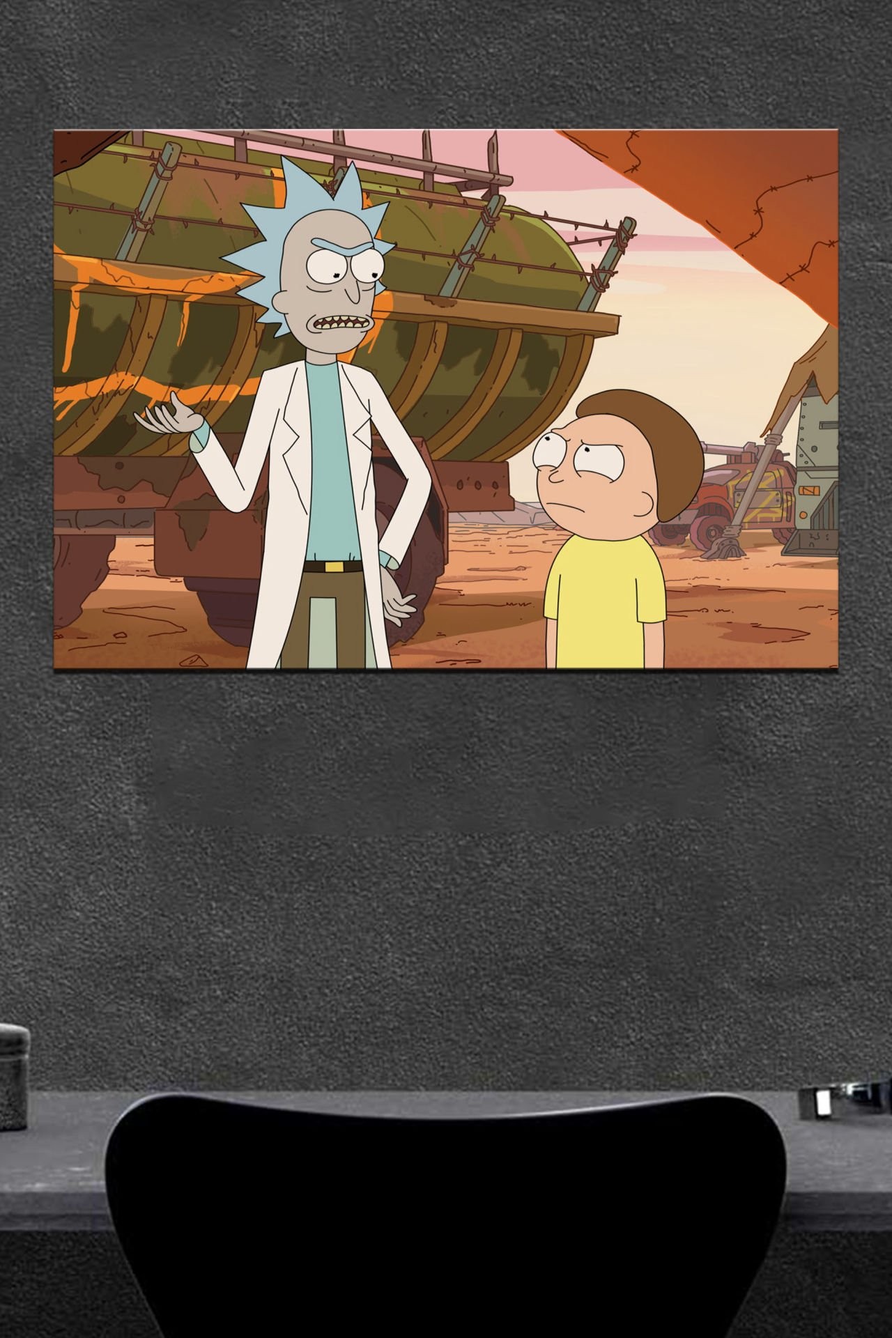 Kızgın Rick And Morty Ahşap Poster