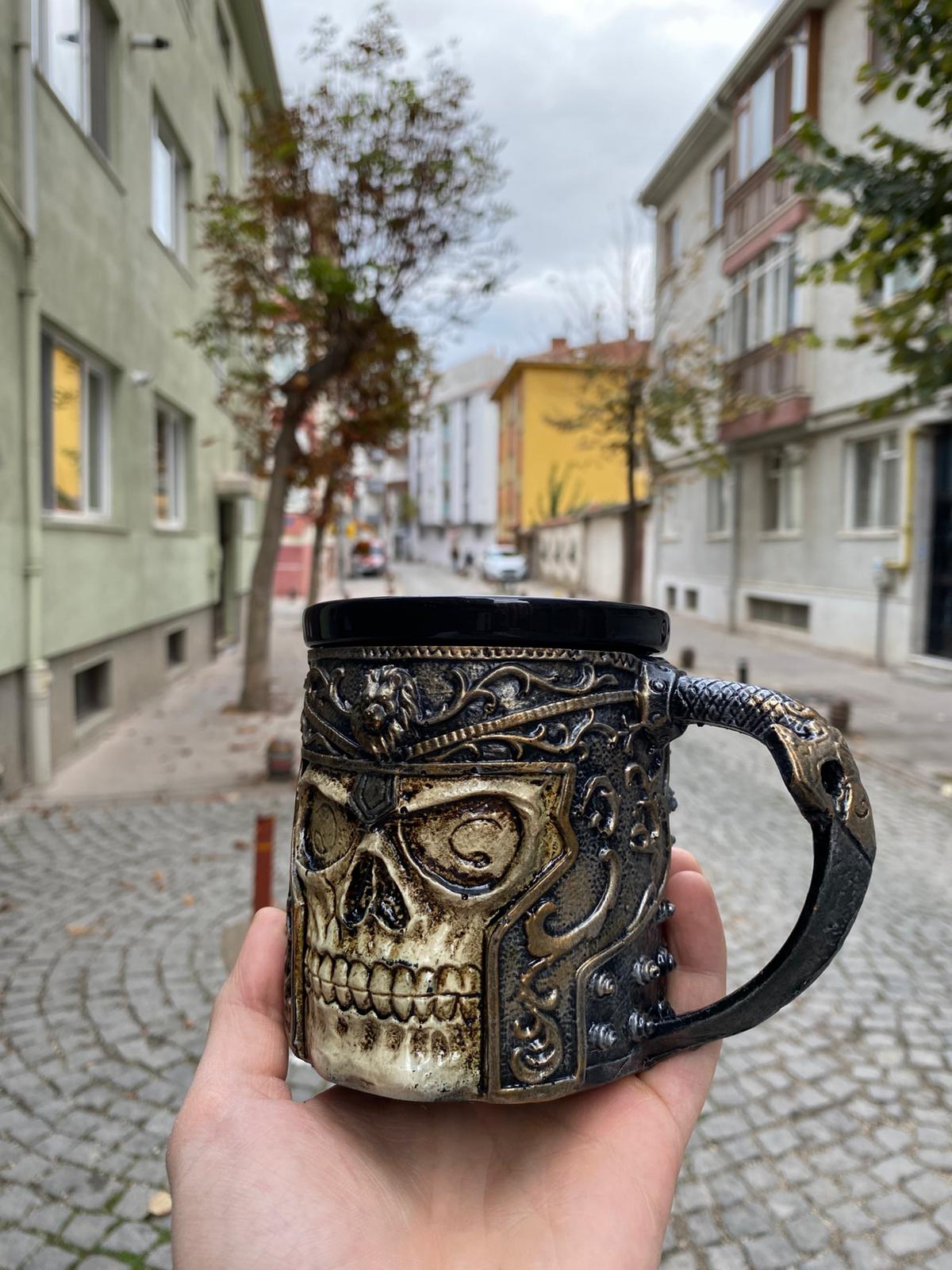 3D Tasarım Kupa - Kral İskelet Kupa