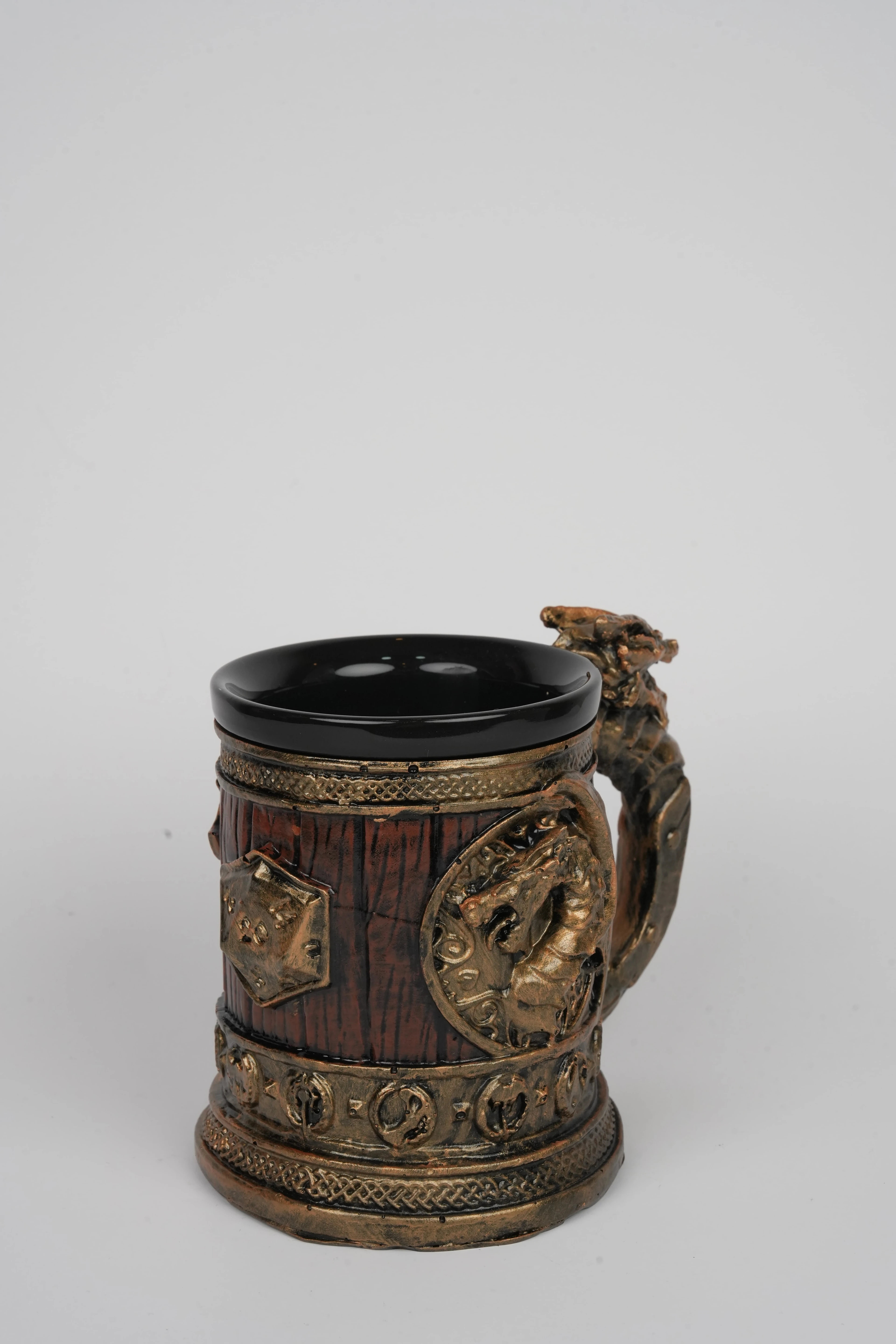 3D Tasarım Kupa - Altın Fıçı Ejder Kupa