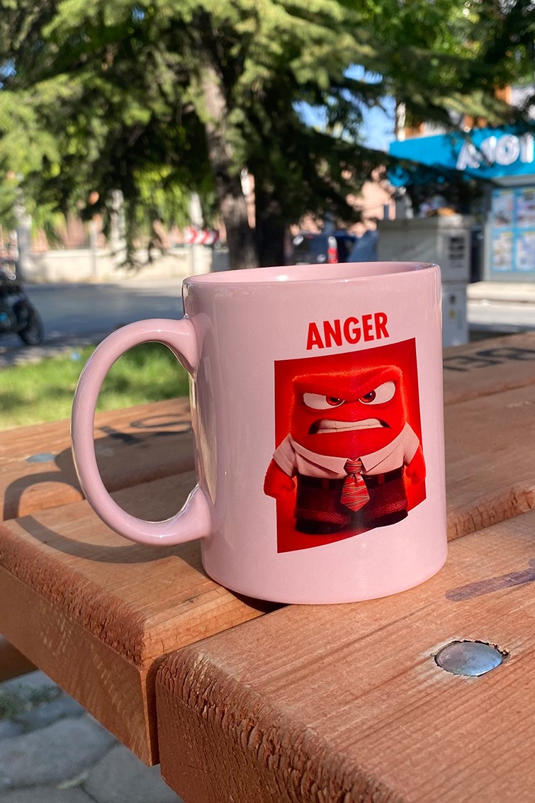 Kupa Bardak Pembe - Inside Out ANGER Ters Yüz 