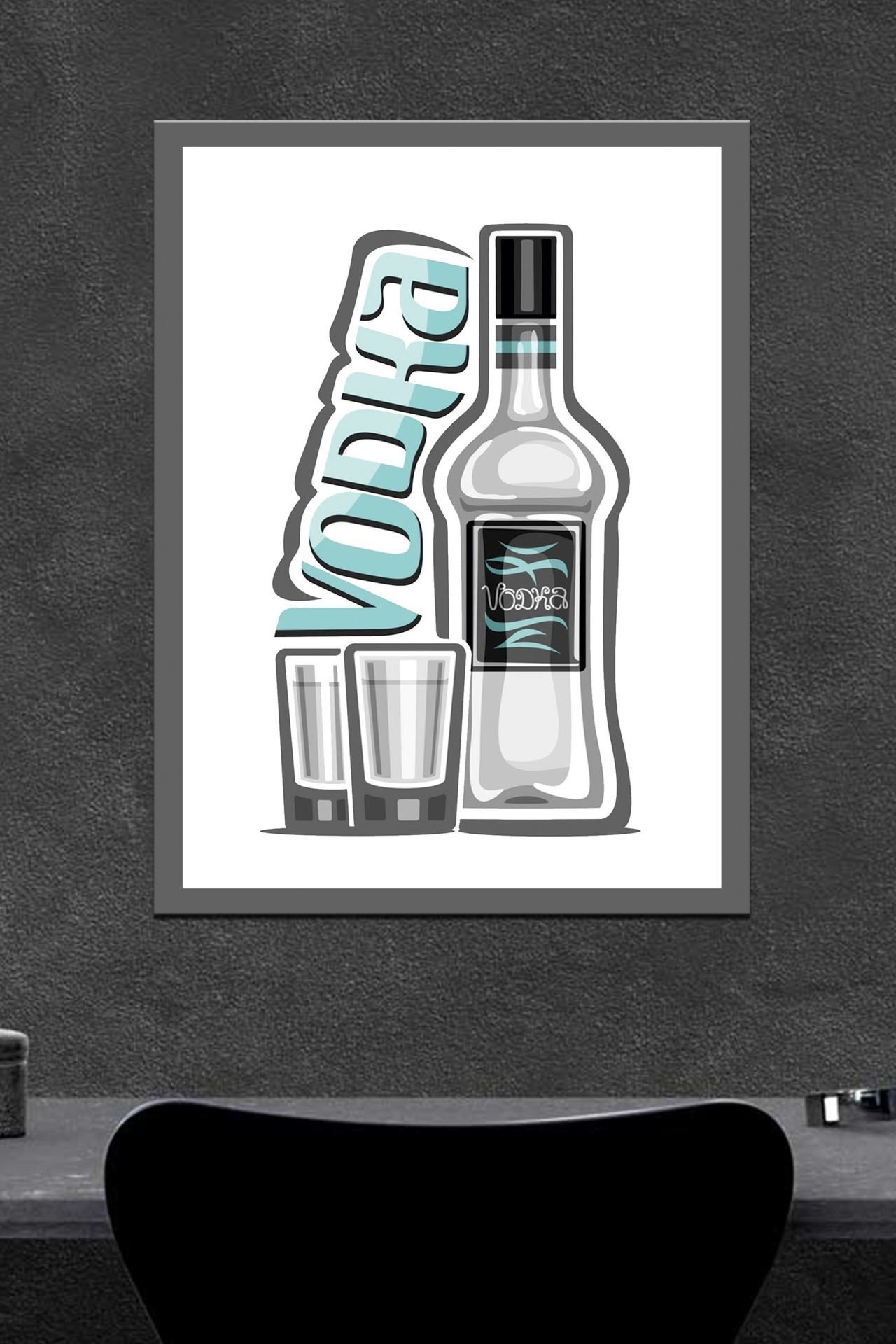 Vodka Ahşap Poster