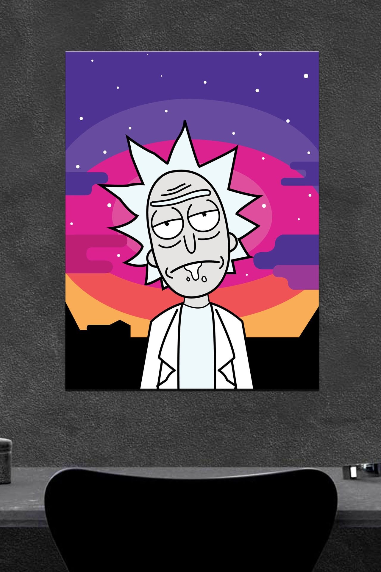 Rick Mor Tema Ahşap Poster