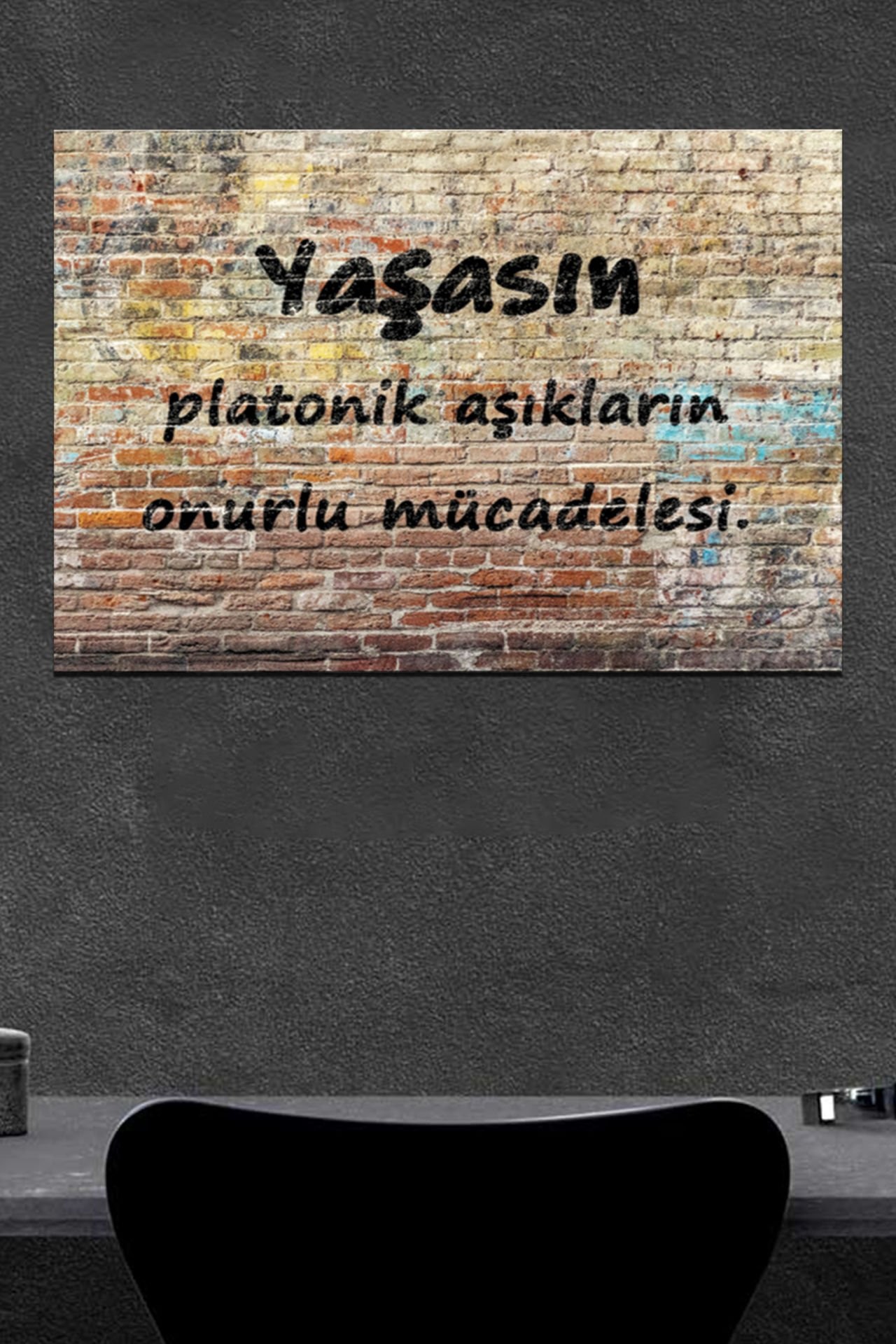 Yaşasın Platonik Aşkların Ahşap Poster