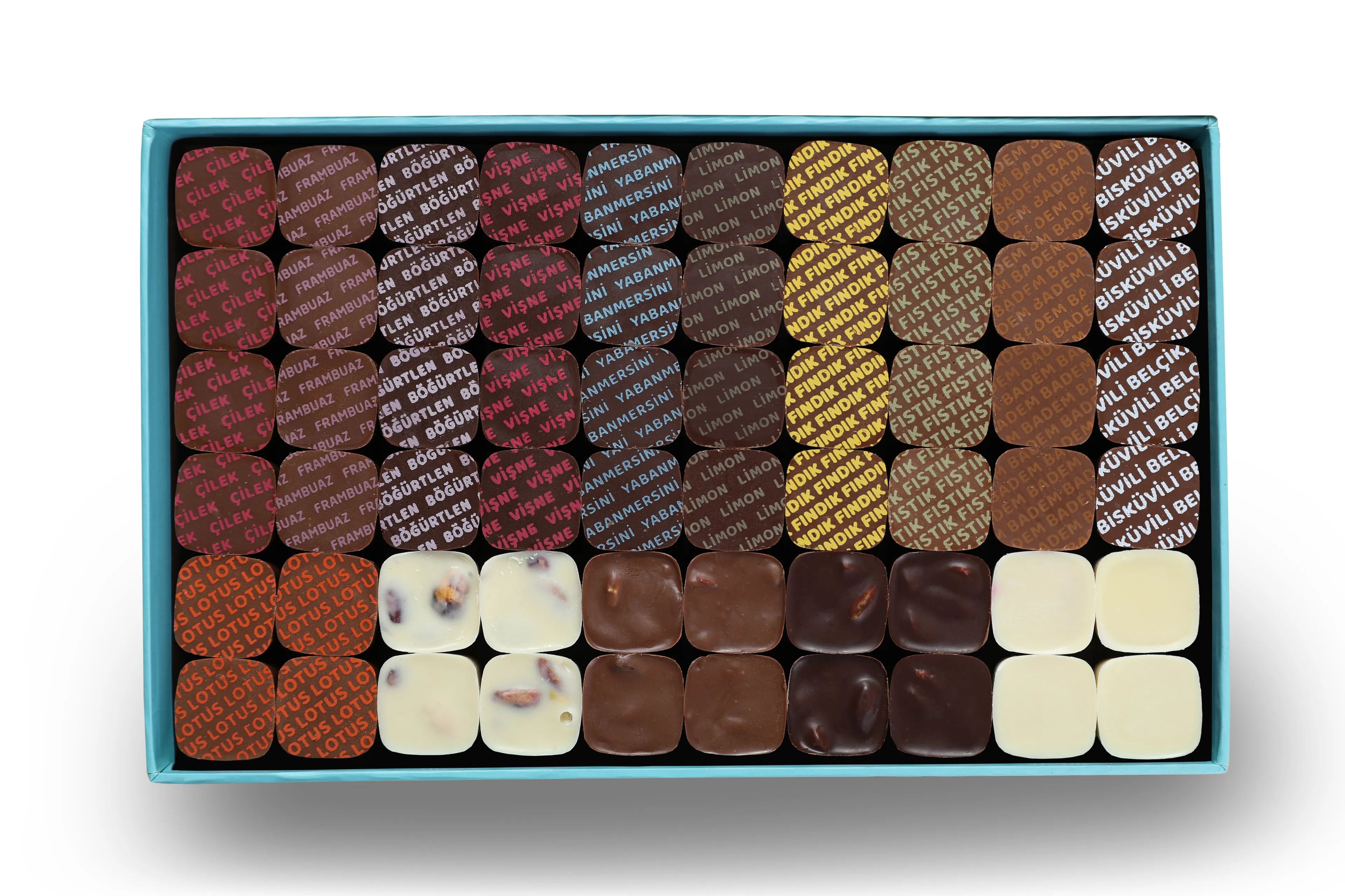 60'lı Gourmet Trio – Gurme Üçlü Çikolata Kutusu 