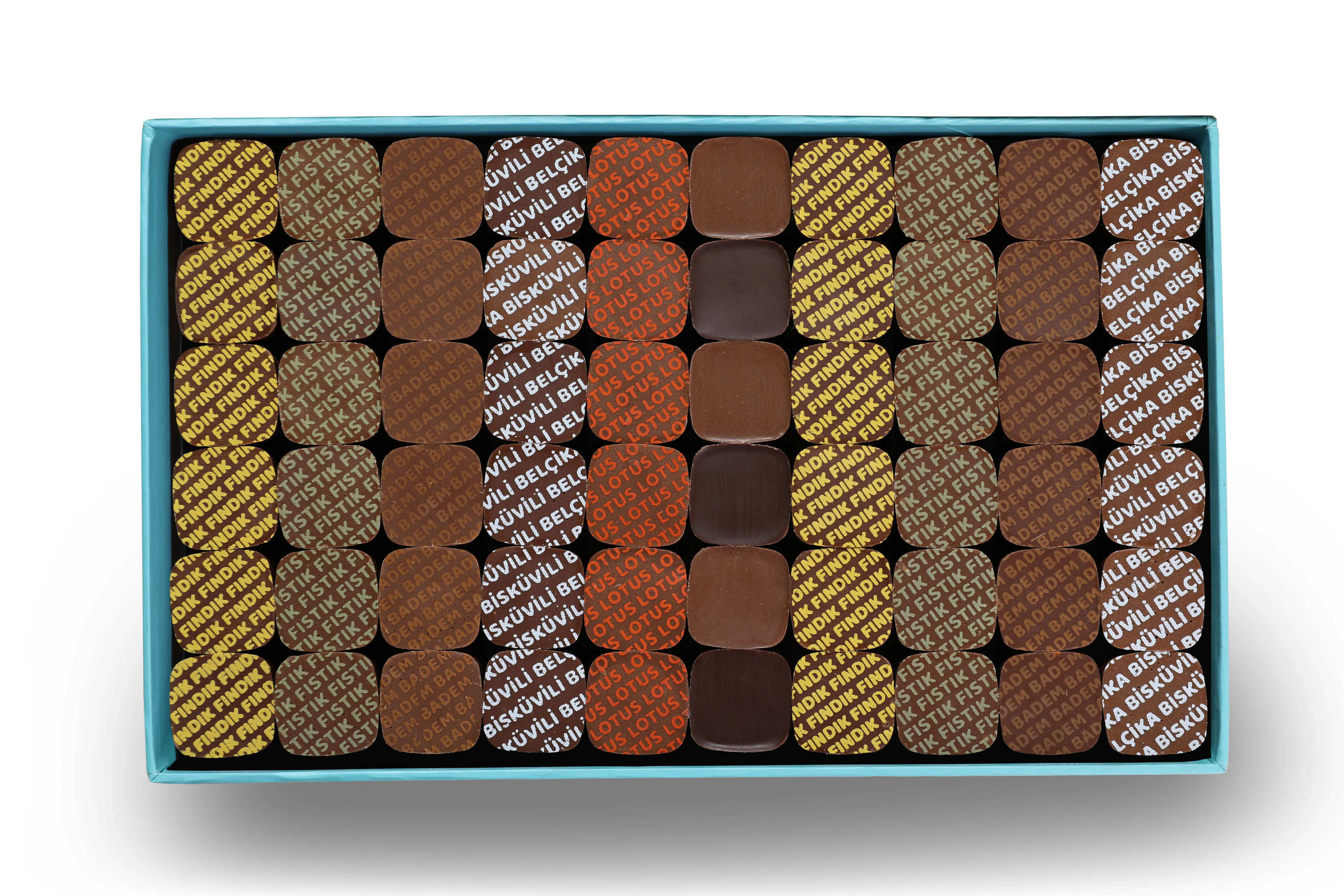 60'lı Pralin Çikolata – %100 El Yapımı Belçika Çikolatası