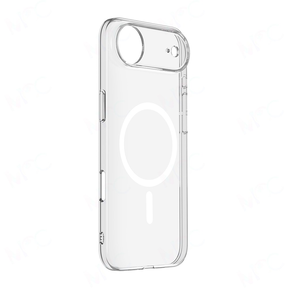 Apple iPhone 17 Air Kılıf Zore M-safe Şarj Özellikli Şeffaf Kamera Çerçeveli Porto Kapak