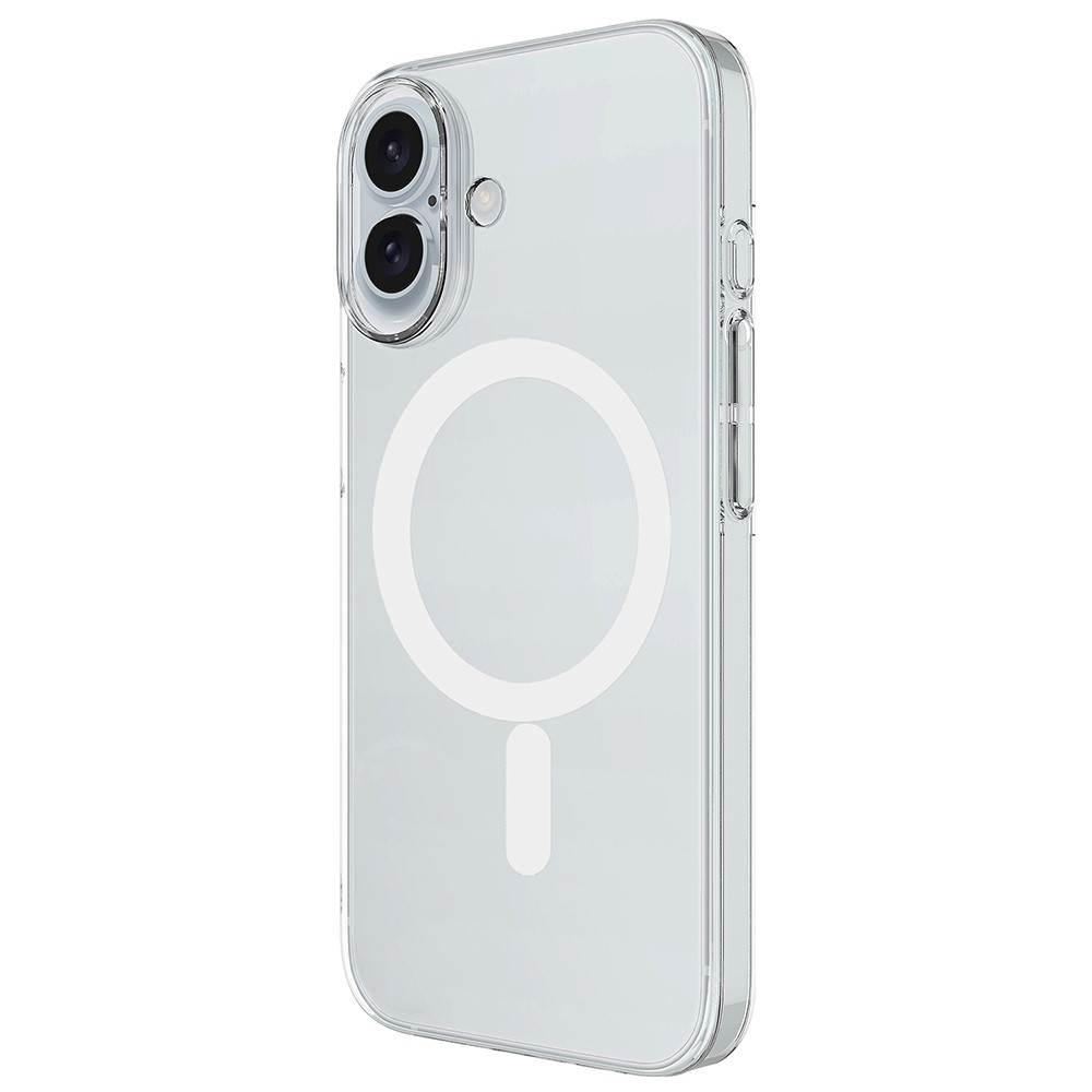Apple iPhone 17 Kılıf Zore M-safe Şarj Özellikli Şeffaf Kamera Çerçeveli Porto Kapak