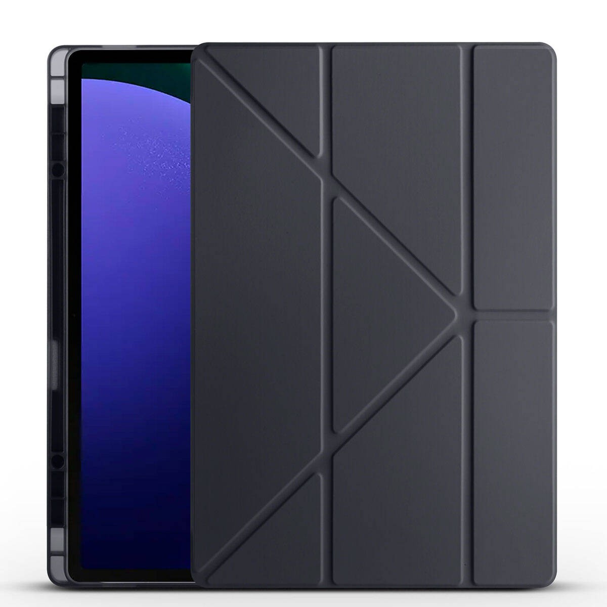 Galaxy Tab S10 Ultra Kılıf Zore Tri Folding Kalem Bölmeli Standlı Kılıf