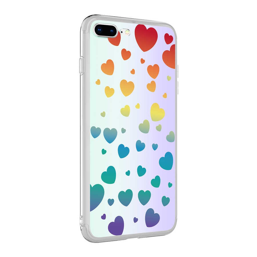 iPhone 7 Plus Kılıf Zore M-Blue Desenli Kılıf