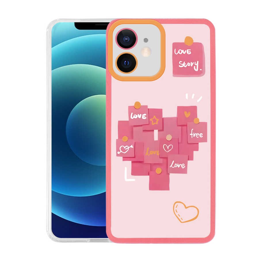 iPhone 12 Kılıf Zore M-Fit Desenli Kılıf