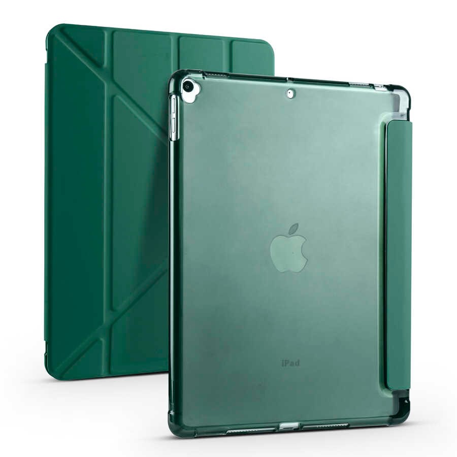 iPad 10.2 2021 (9.Nesil) Kılıf Zore Tri Folding Kalem Bölmeli Standlı Kılıf