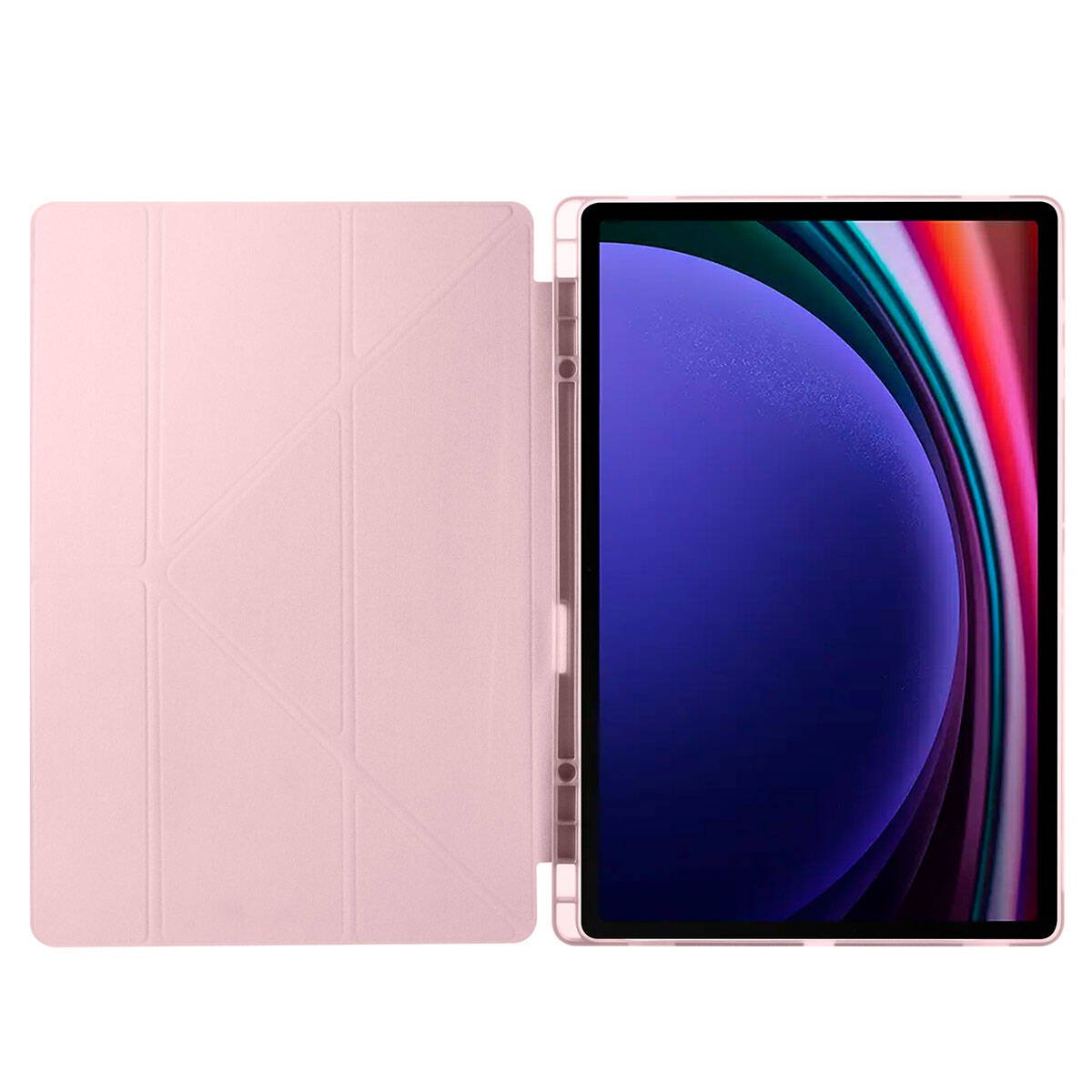 Galaxy Tab S10 Ultra Kılıf Zore Tri Folding Kalem Bölmeli Standlı Kılıf