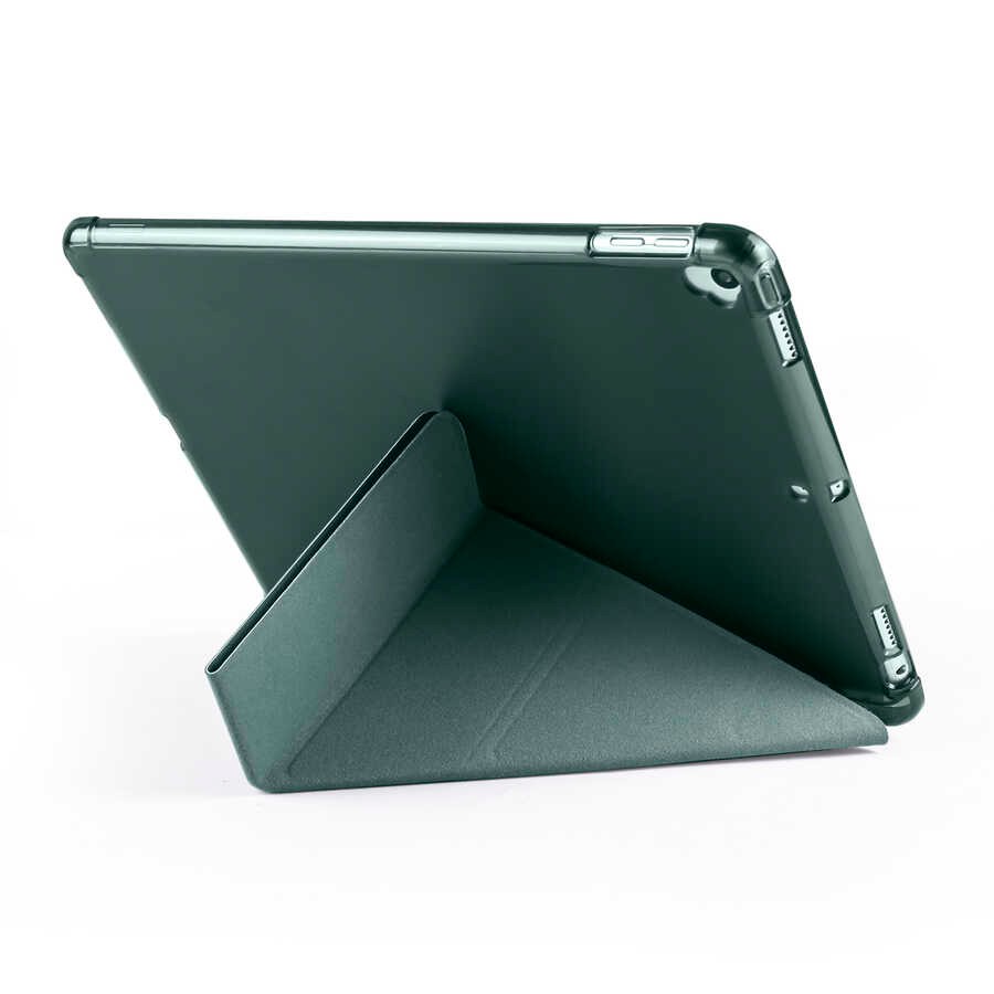 iPad 10.2 2021 (9.Nesil) Kılıf Zore Tri Folding Kalem Bölmeli Standlı Kılıf