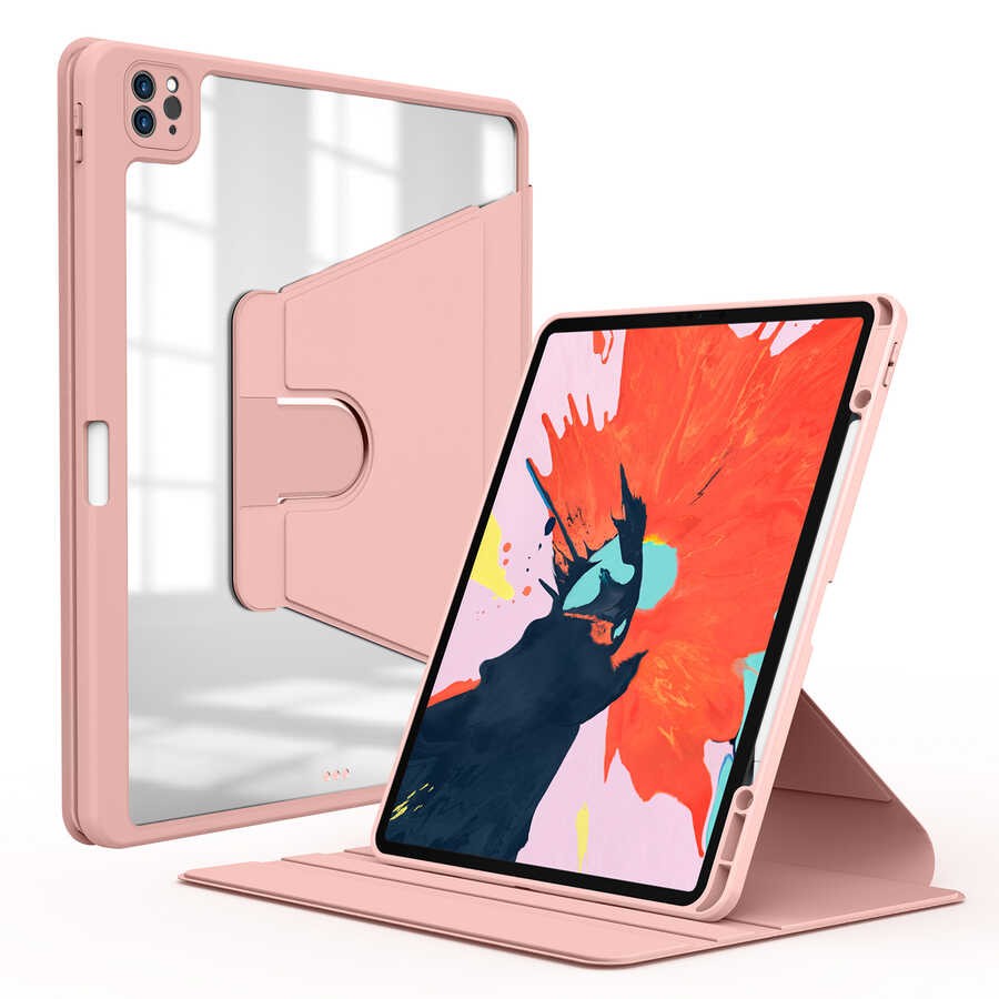 iPad Pro 12.9 2021 (5.Nesil) Kılıf Zore Nayn Dönebilen Standlı Kılıf