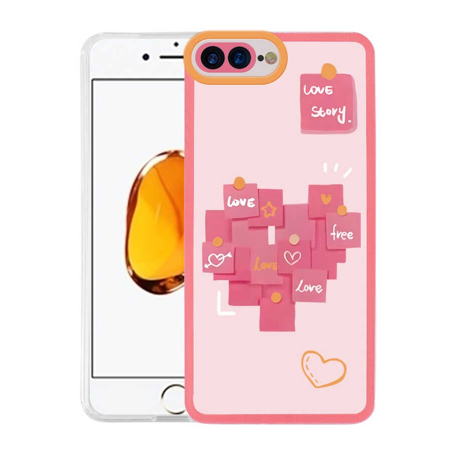 iPhone 8 Plus Kılıf Zore M-Fit Desenli Kılıf