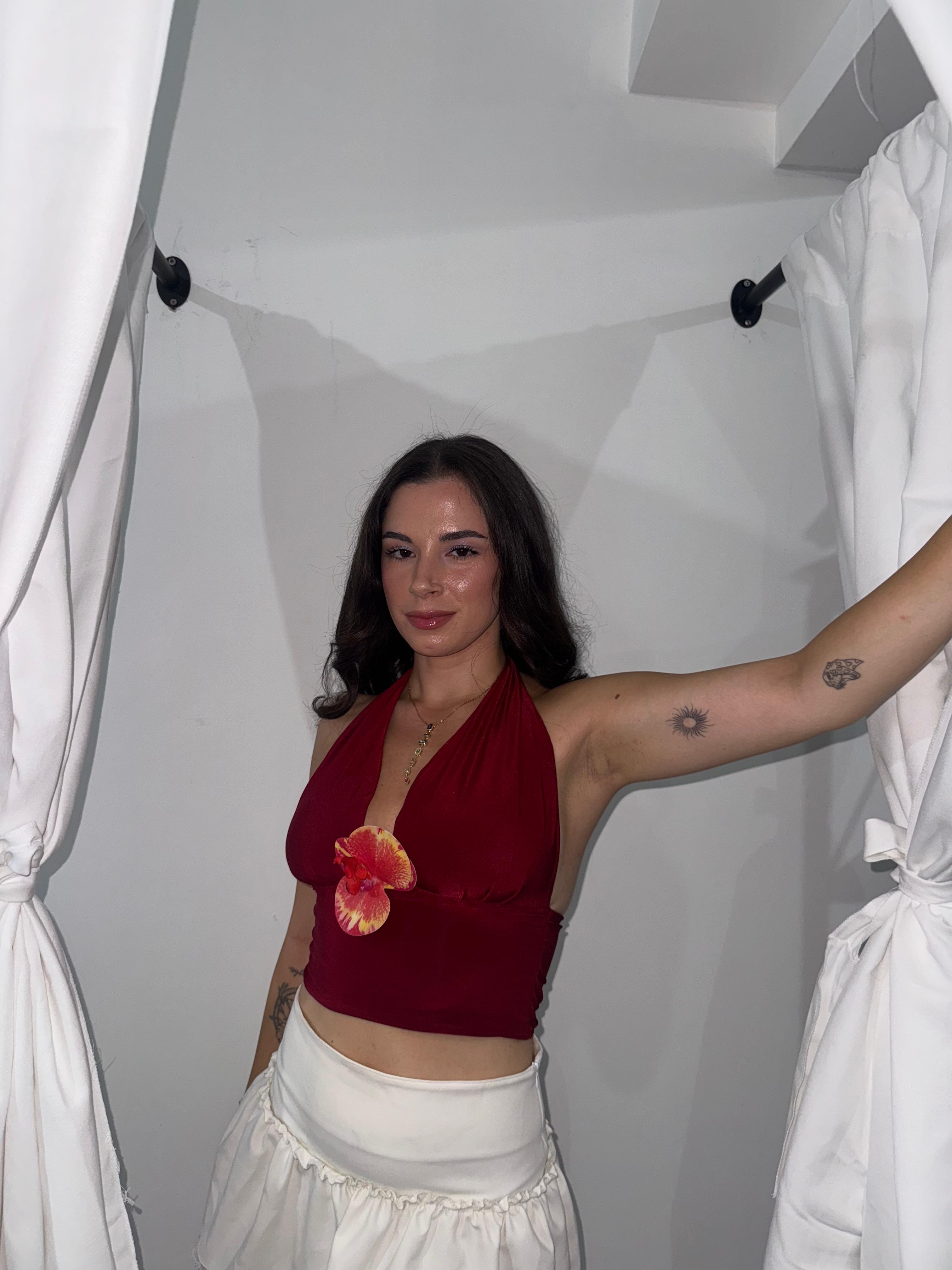 FLORA TOP /BORDO