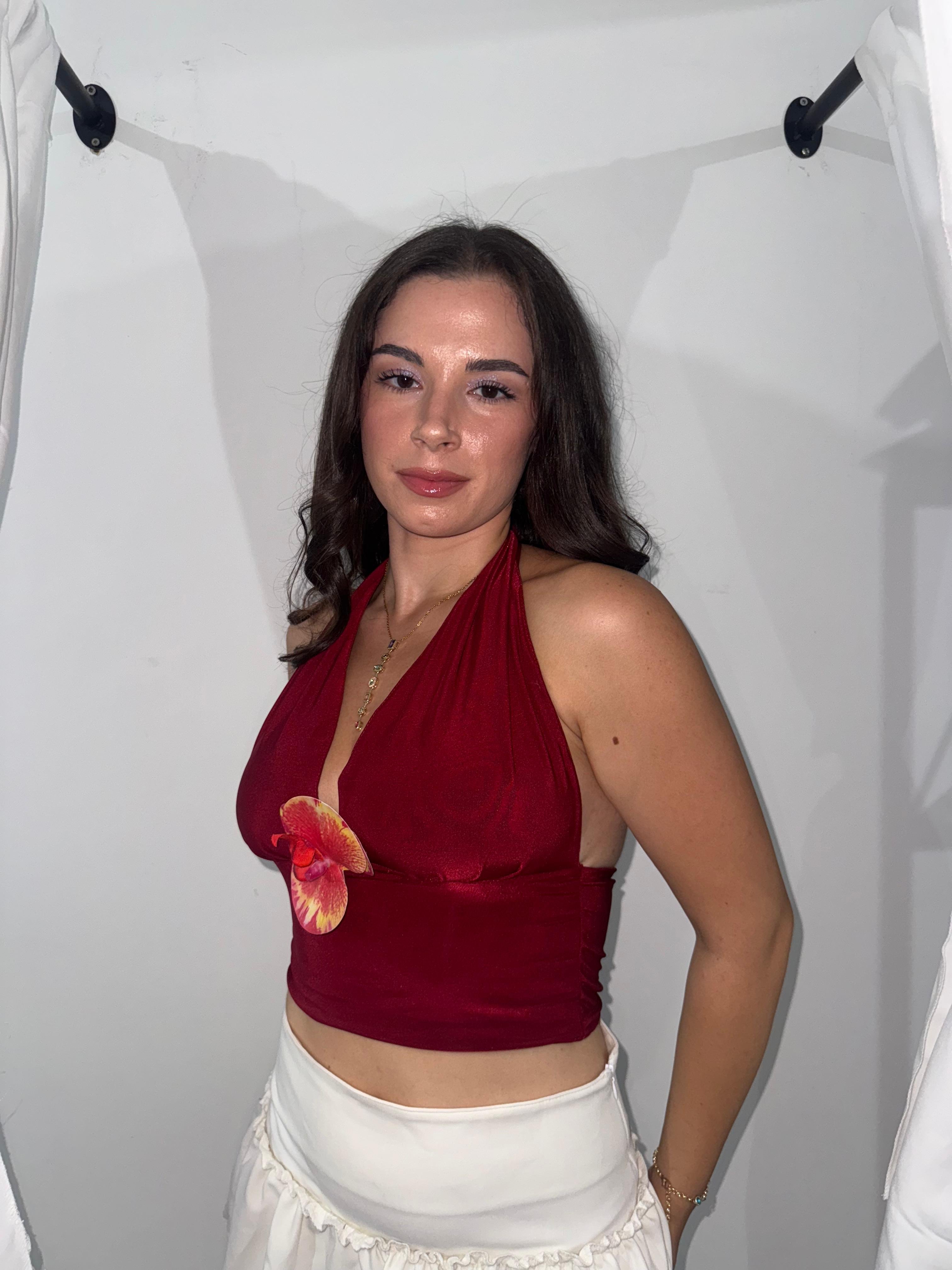 FLORA TOP /BORDO