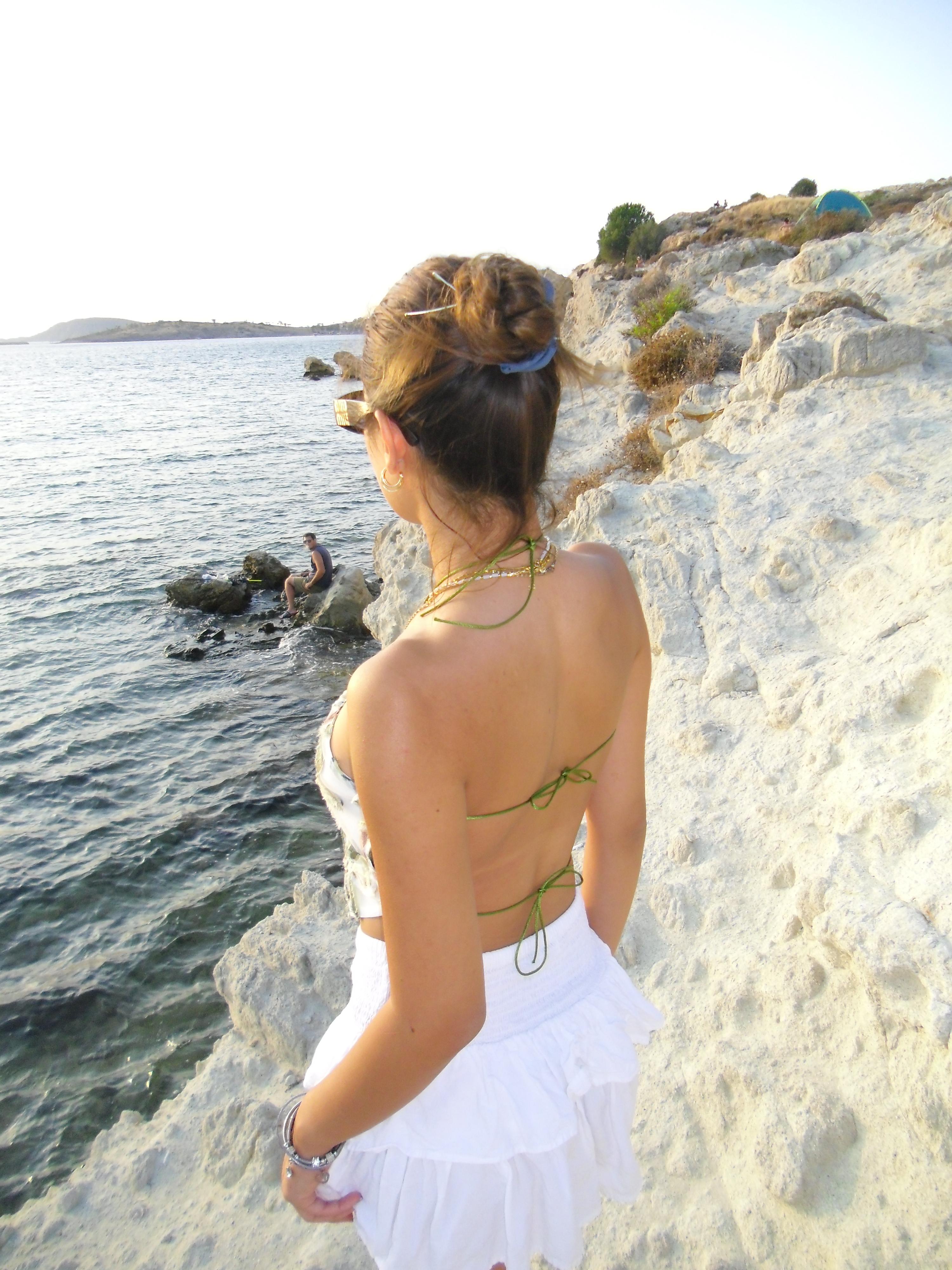 MATİLDA TOP /PULLU YEŞİL ÇİÇEKLİ