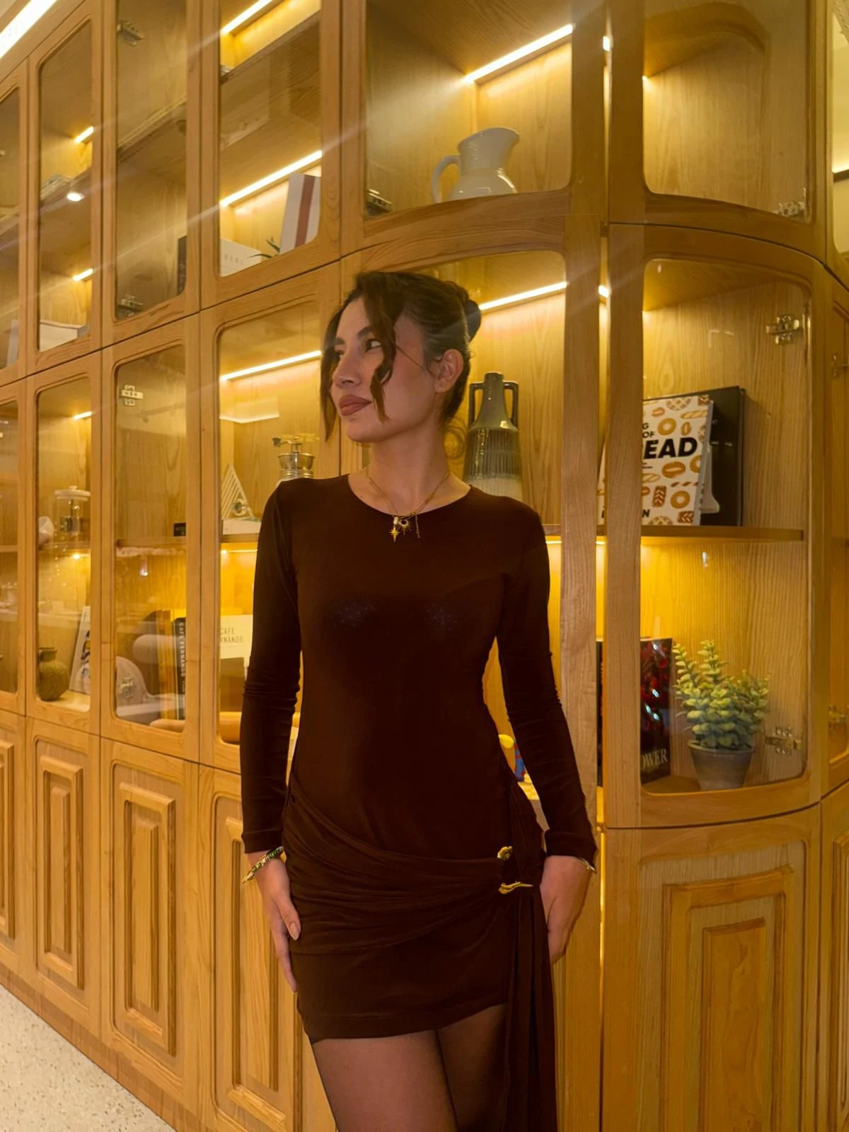 MOCHA MİNİ ELBİSE