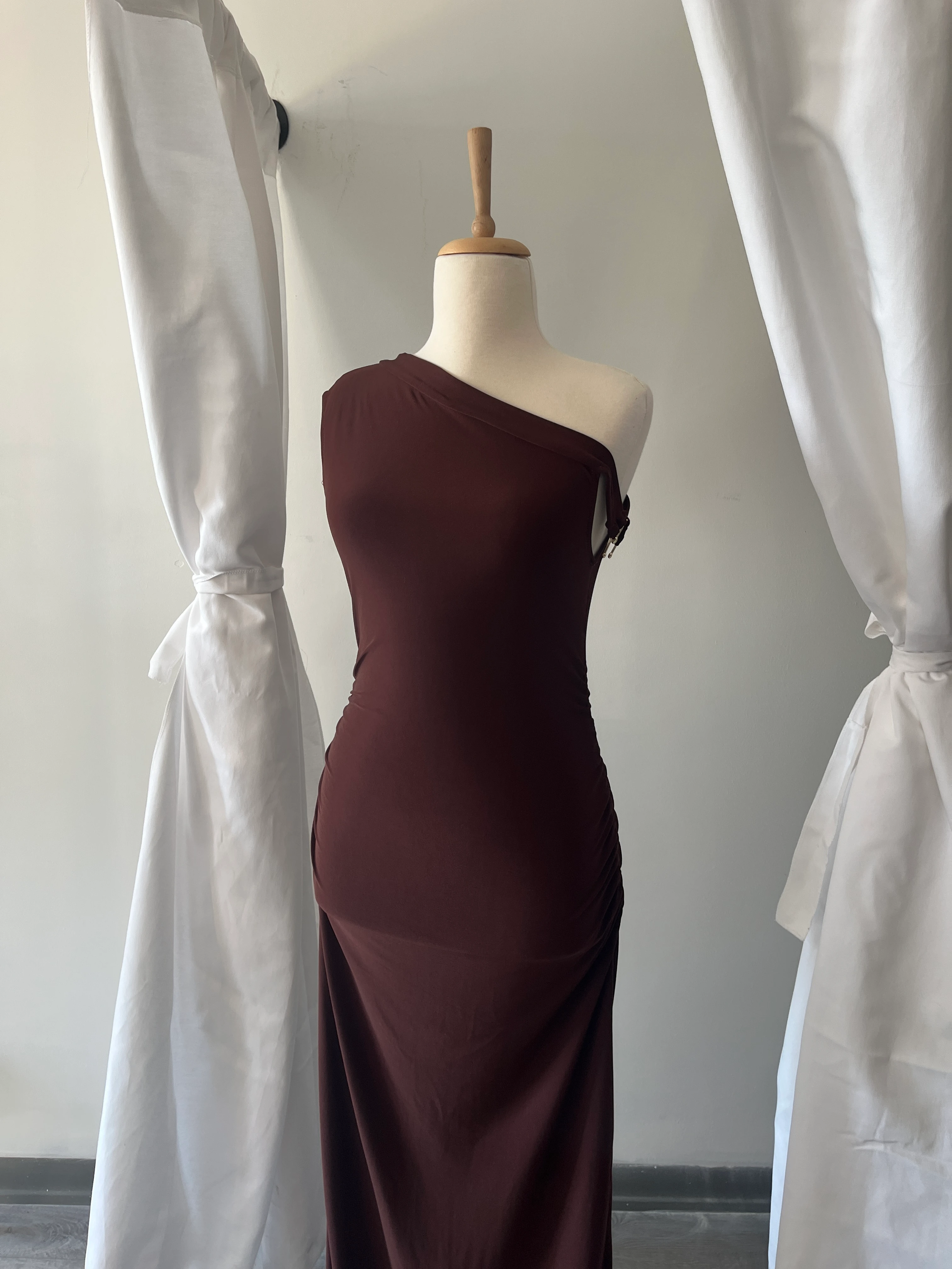 SERENA MAXİ ELBİSE KAHVERENGİ