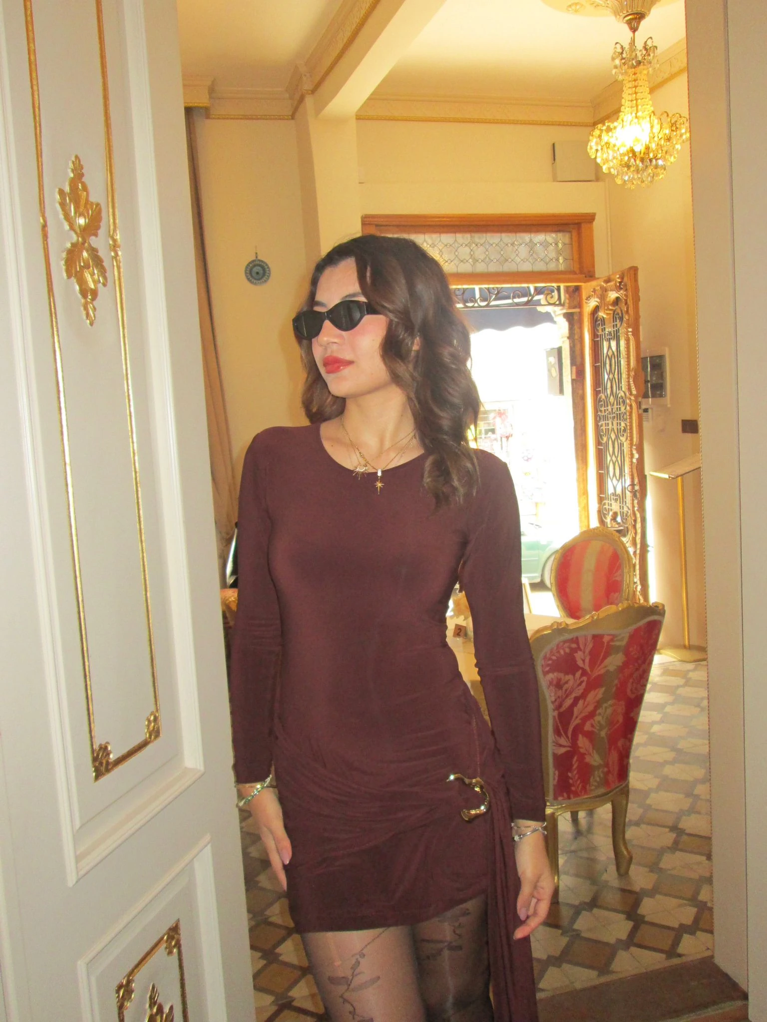 MOCHA MİNİ ELBİSE