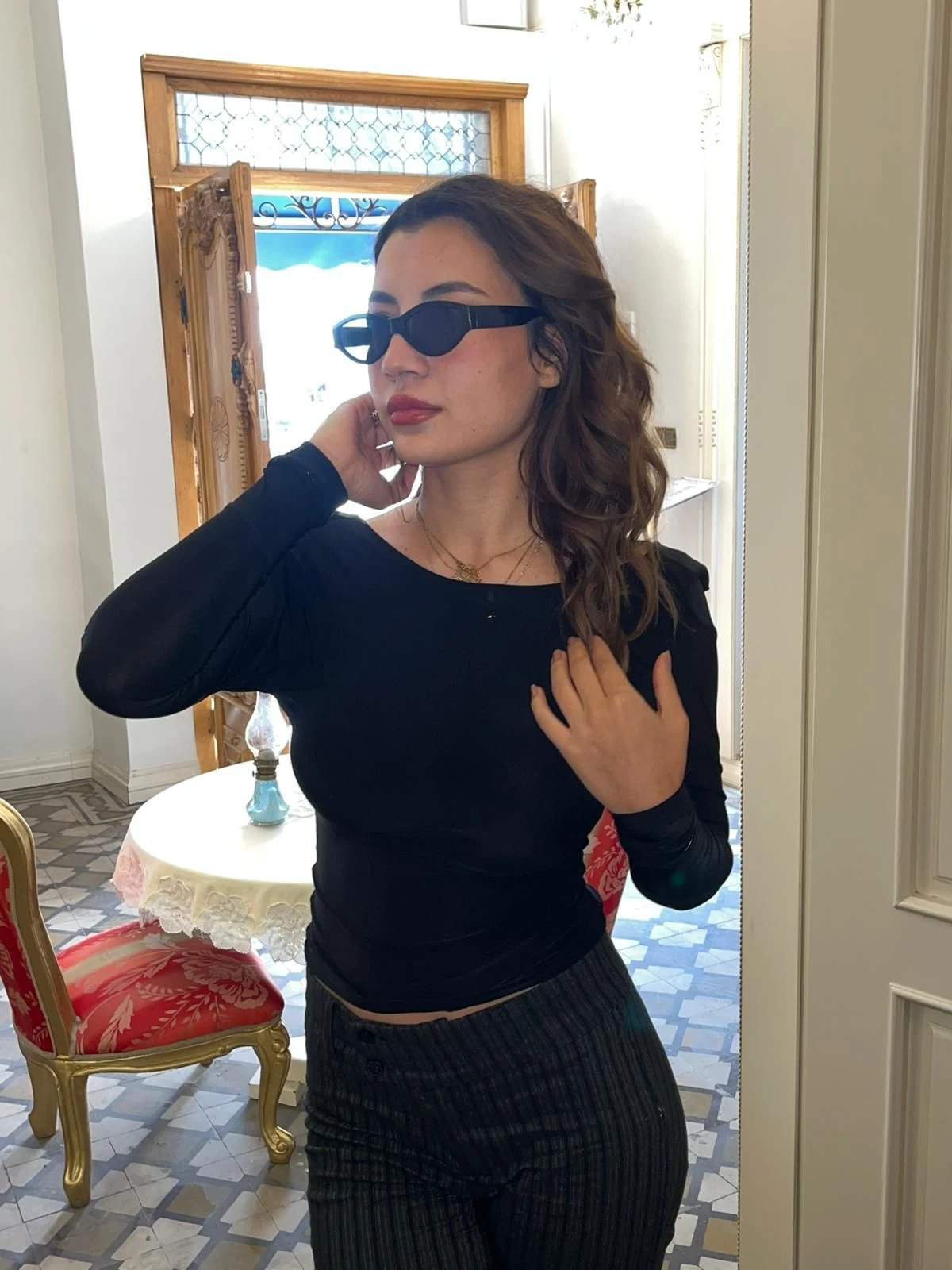 CASSİE UZUN KOLLU BLUZ SİYAH