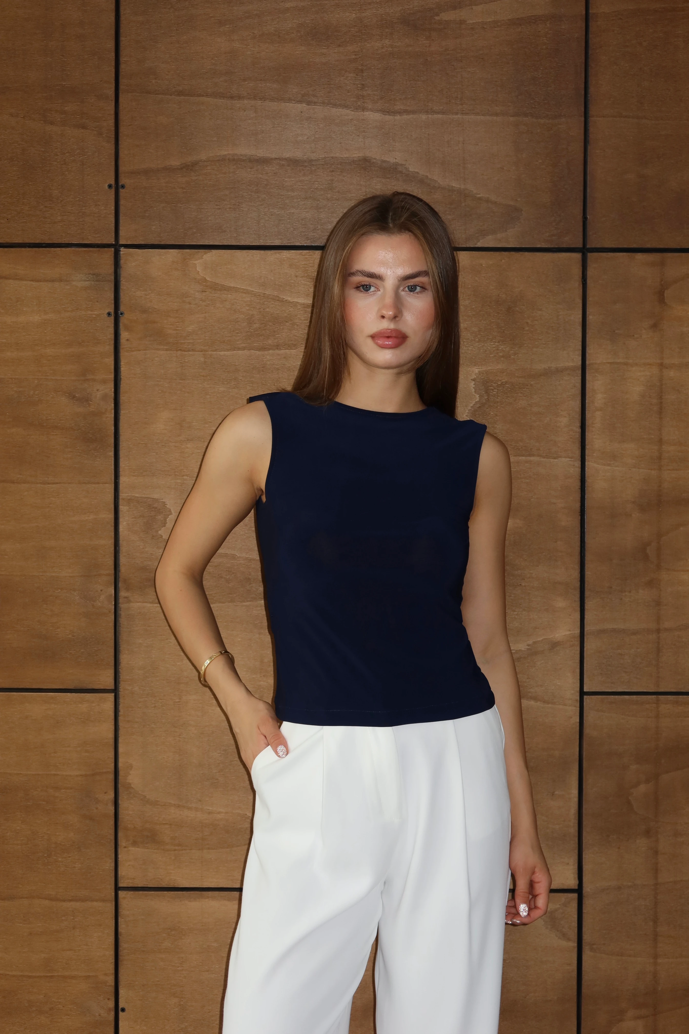 CASSİE BLUZ LACİVERT