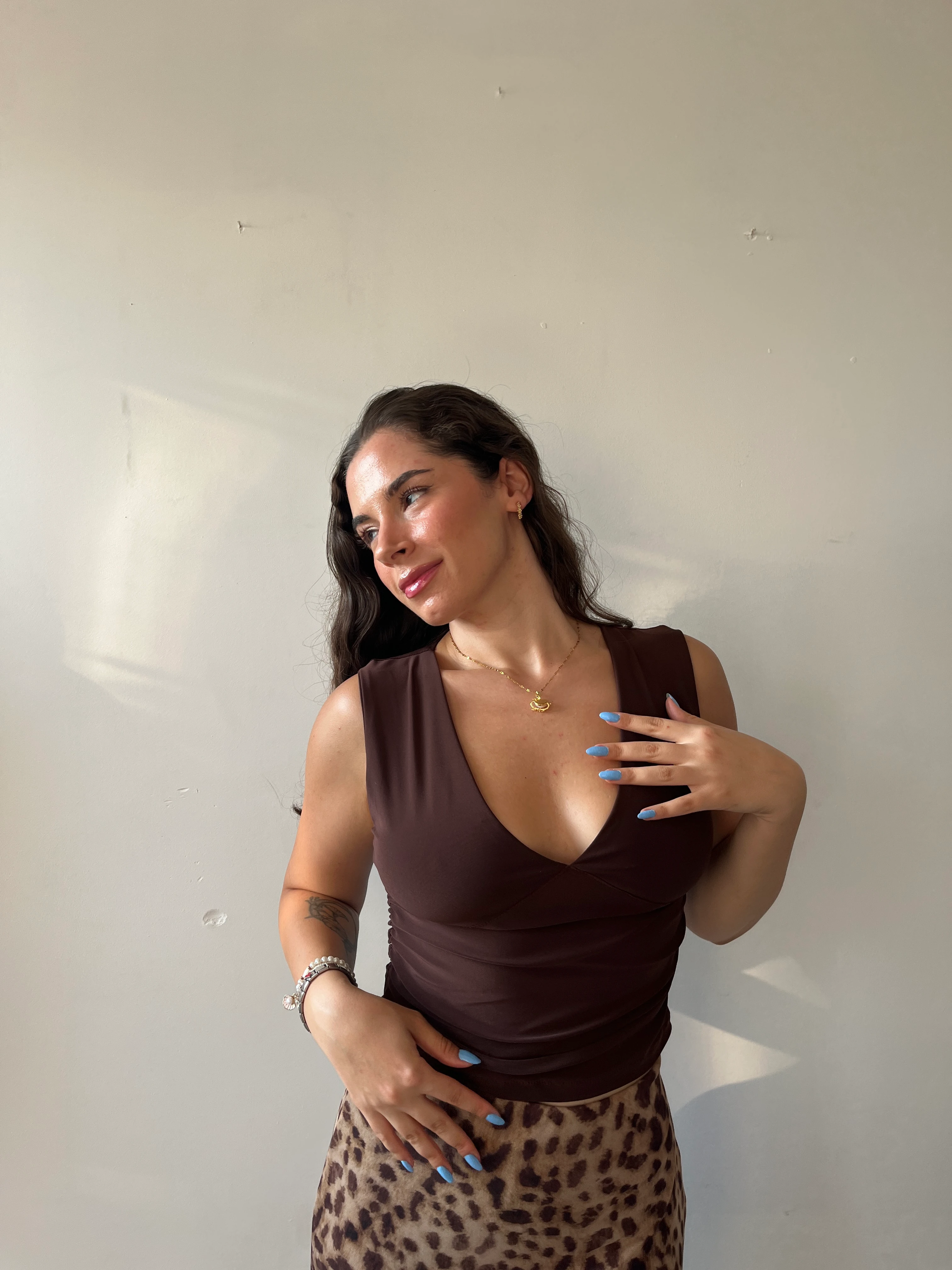 THE MUSE TOP KAHVERENGİ