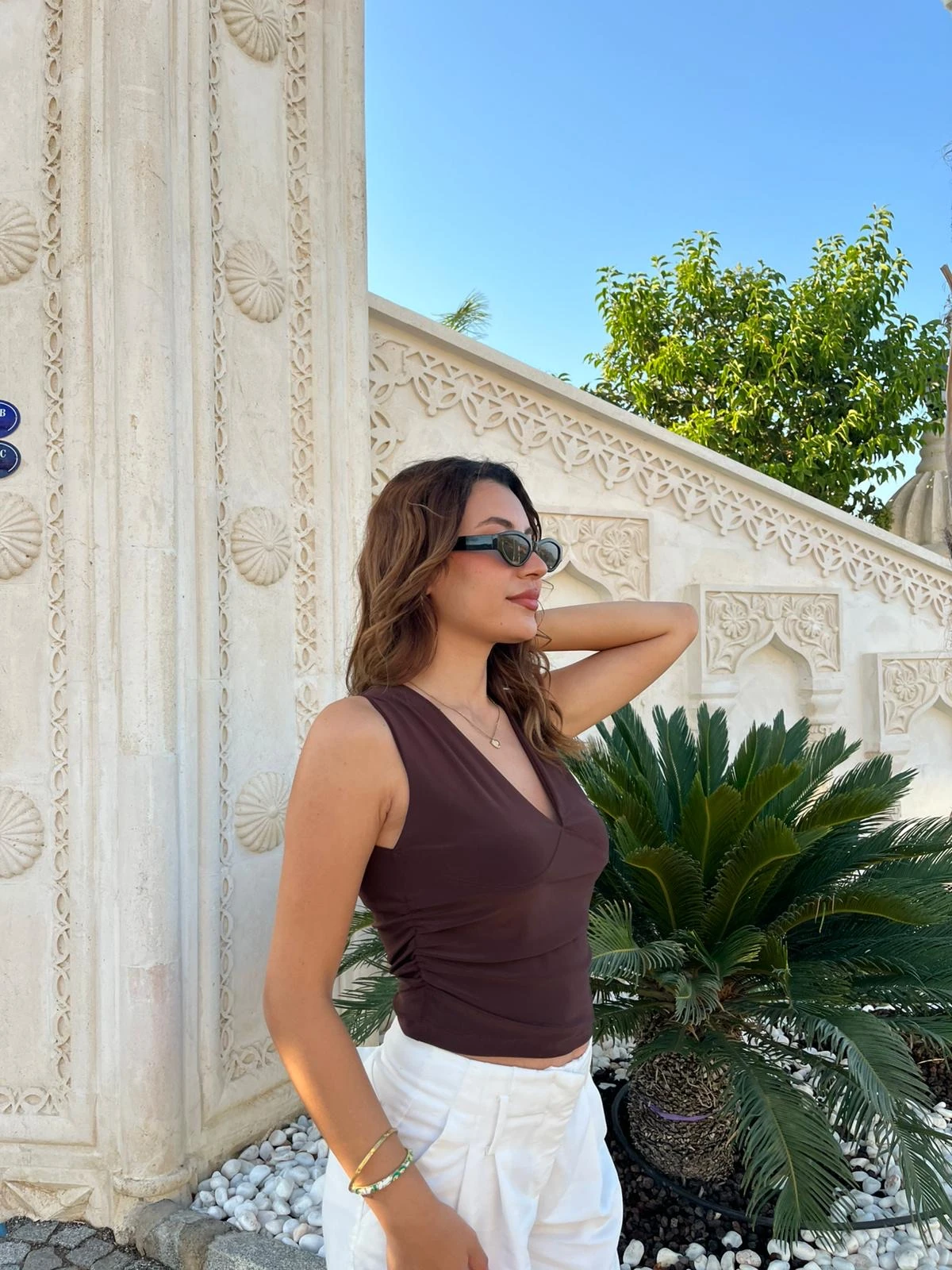 THE MUSE TOP KAHVERENGİ