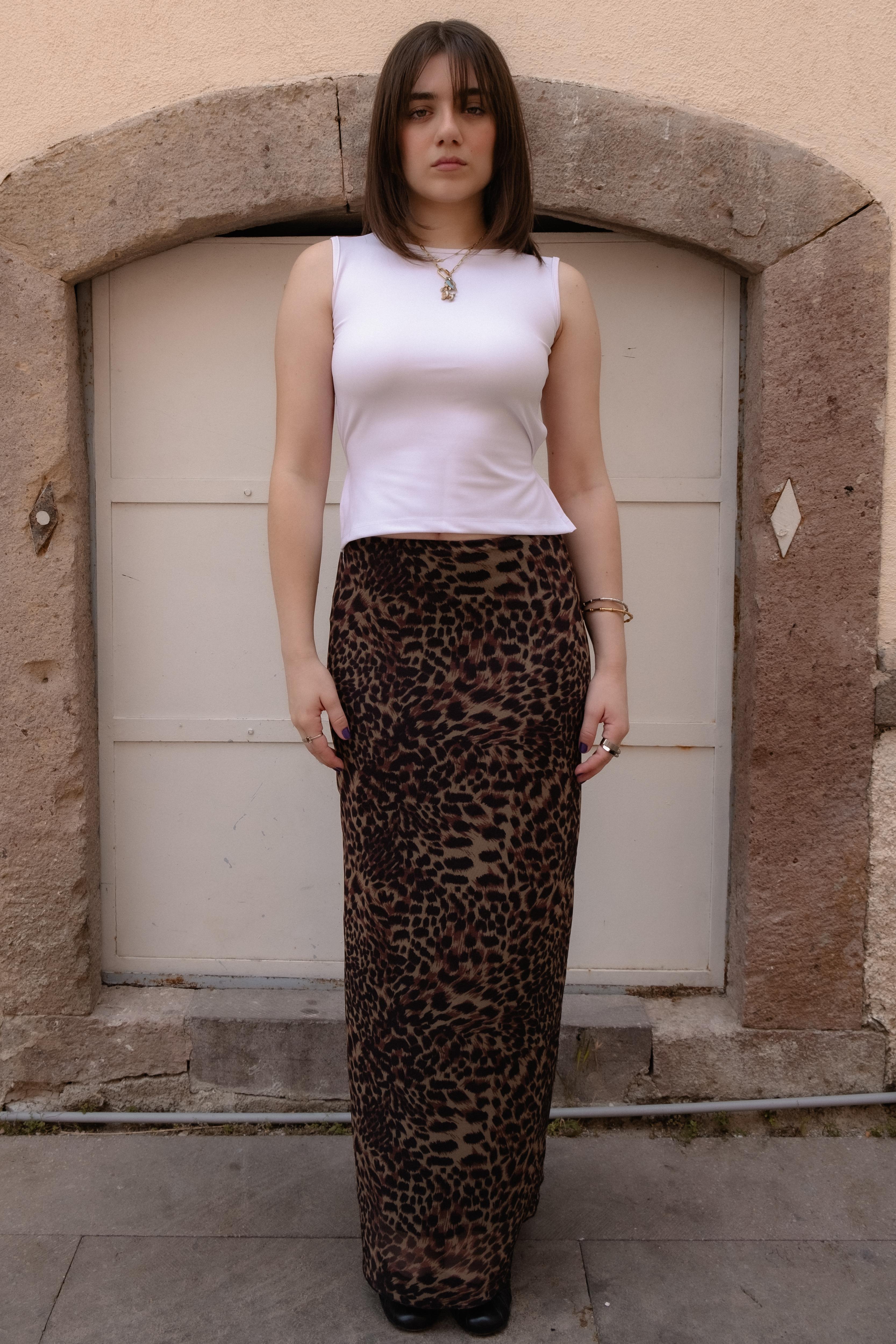 Leopar Maxi Skirt