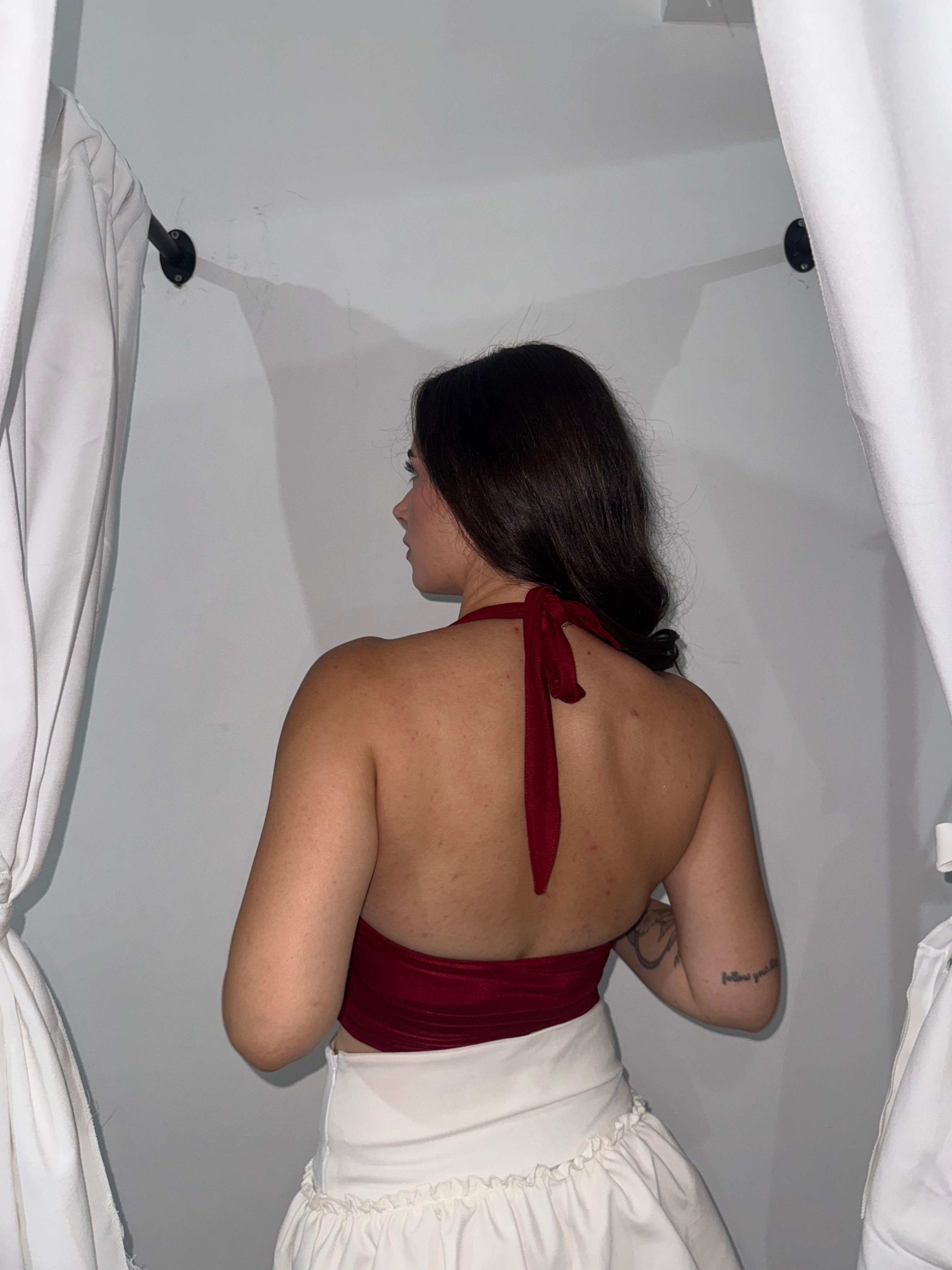 FLORA TOP /BORDO