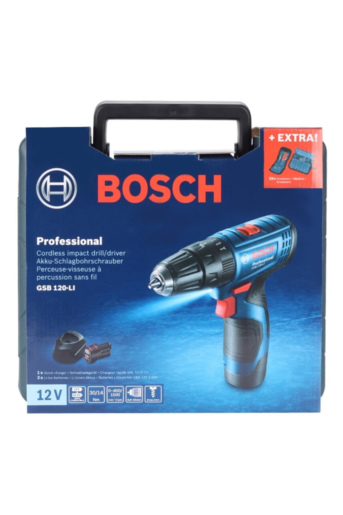 Bosch Professional GSB 120-LI 2 AH Akülü Darbeli Delme Vidalama