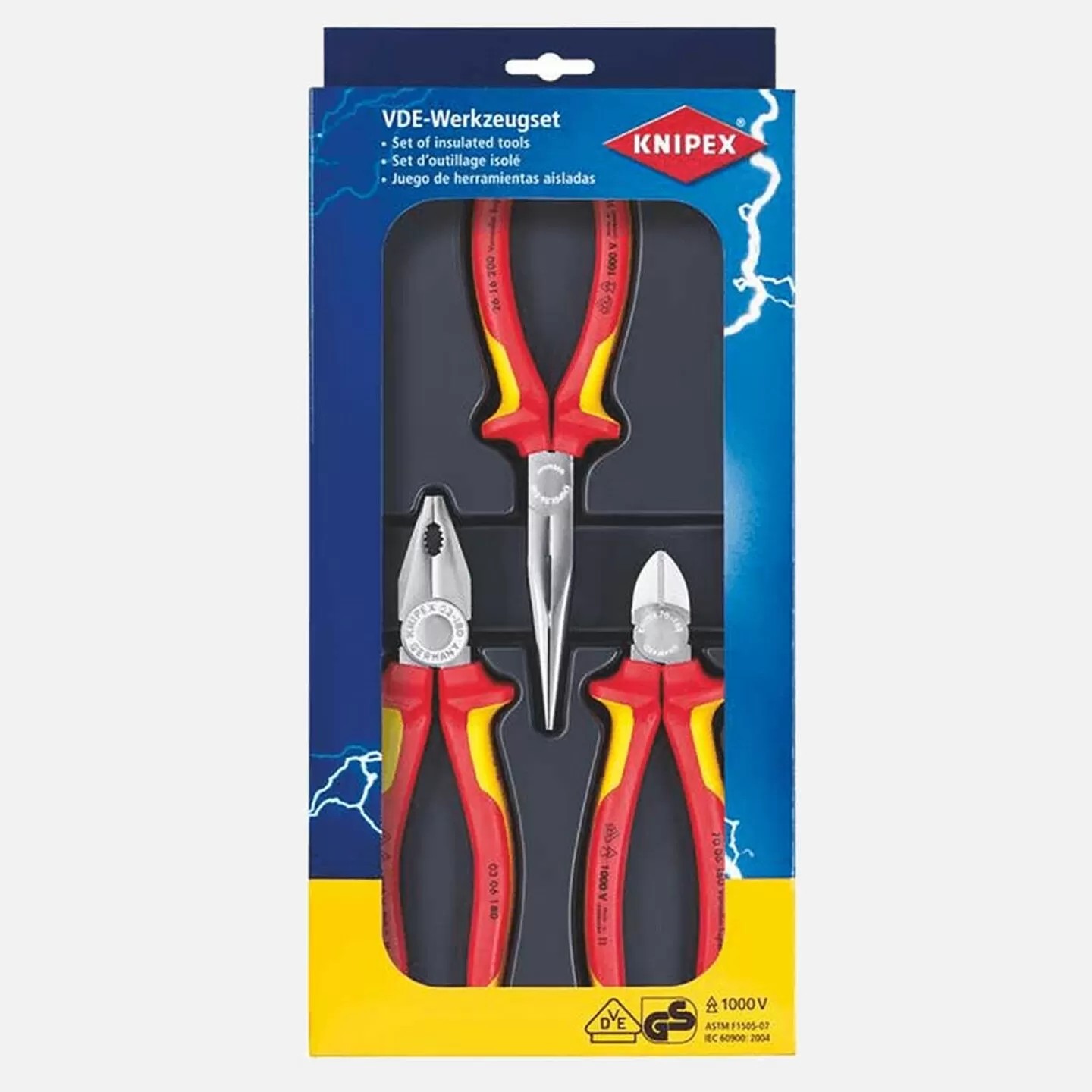 Knipex 00 20 12 - 3'Lü VDE Pense Seti