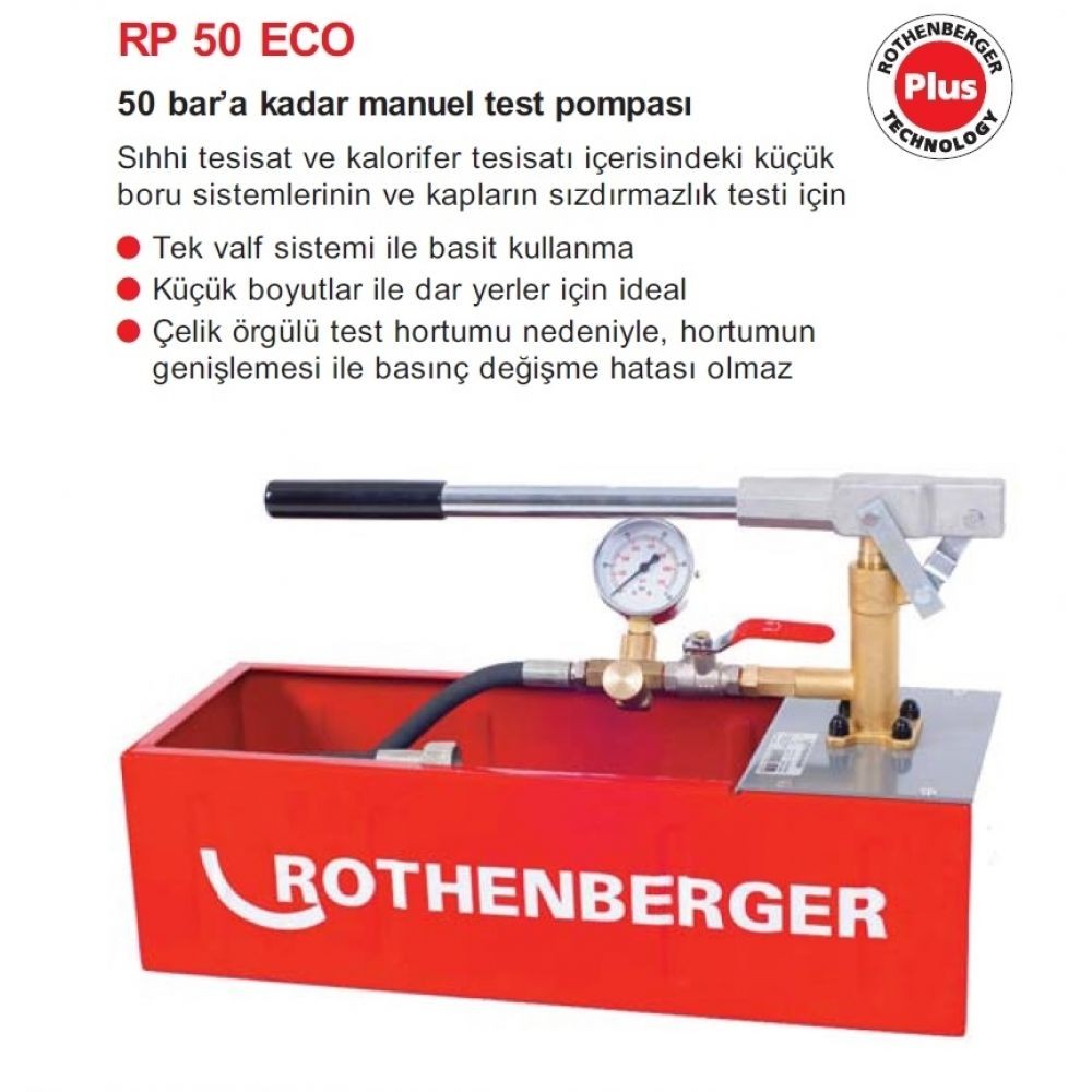 Rothenberger RP 50 ECO Manuel Test Pompası No.61130 S