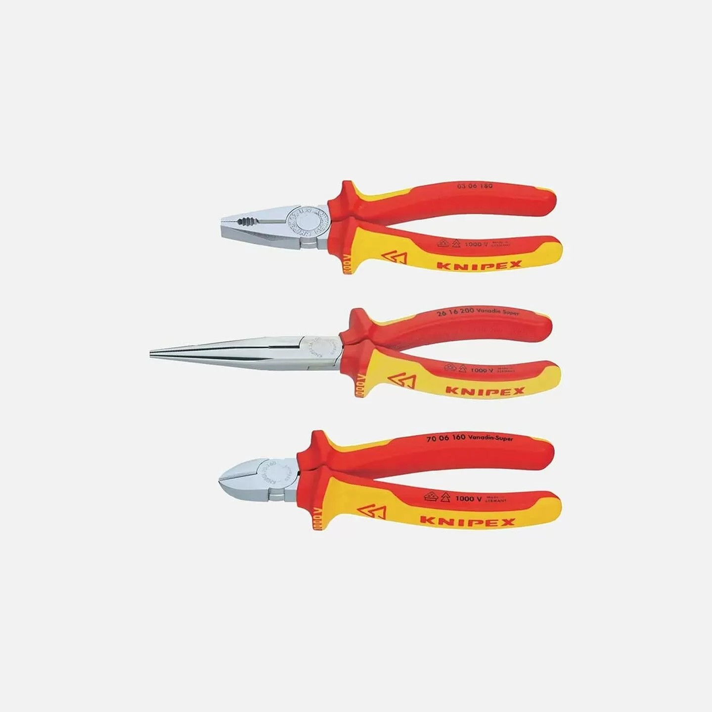 Knipex 00 20 12 - 3'Lü VDE Pense Seti