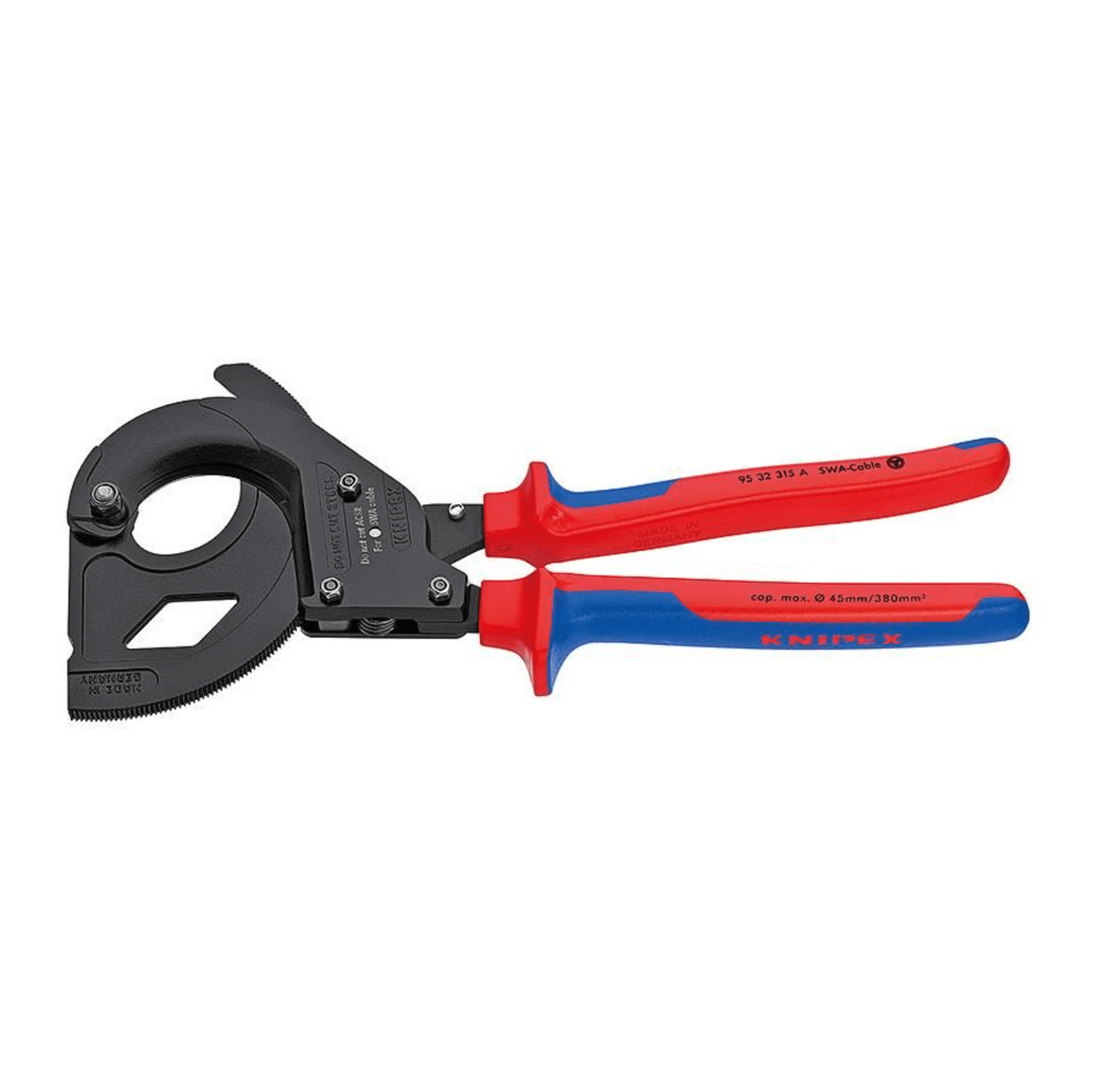 Knipex 95 32 315A Cırcır Mekanizmalı Kablo Makası 315A mm