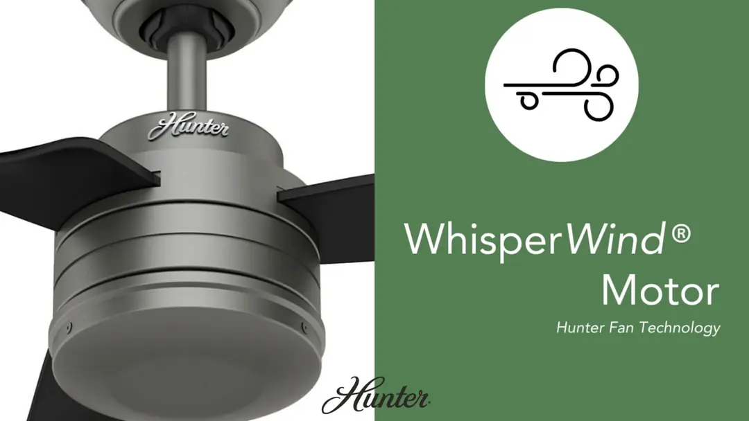 Hunter Tavan Vantilatörü WhisperWind Motor Teknolojisi