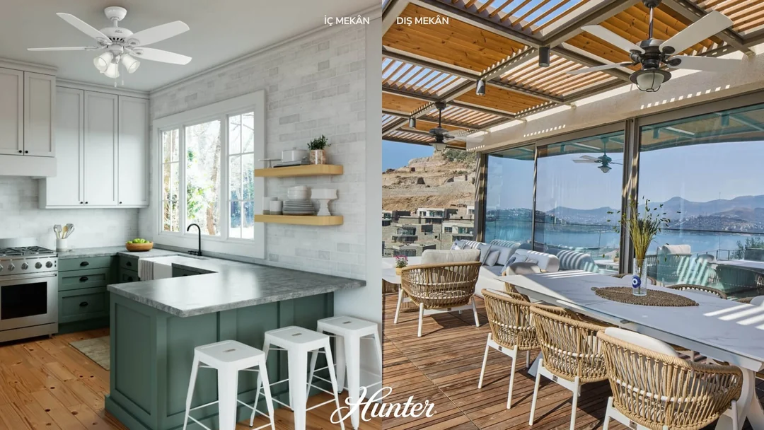 İç ve Dış Mekan Tavan Vantilatörü